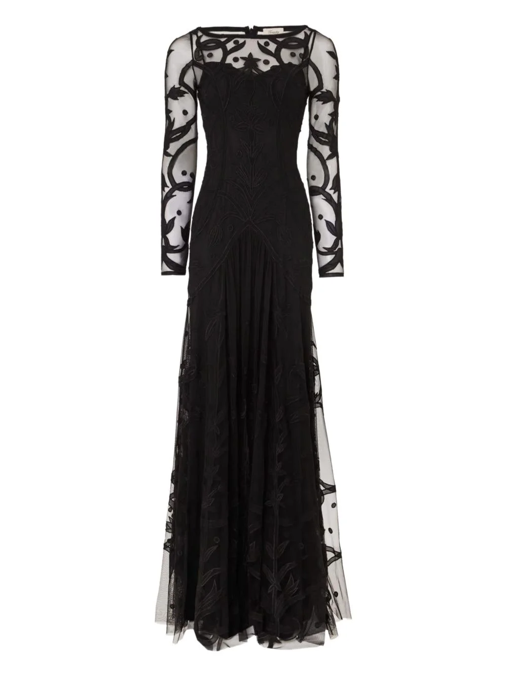 Francine Tattoo floral-embroidered tulle dress - 1