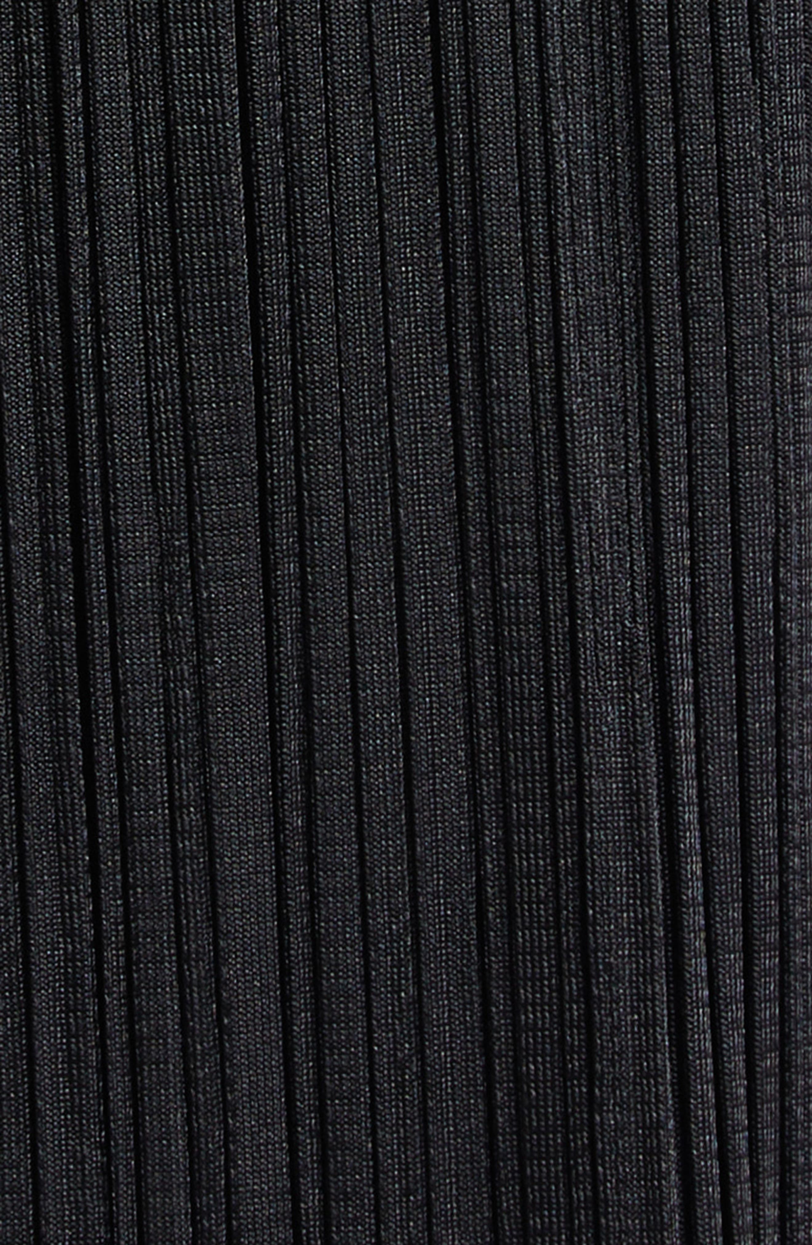 Pleats Please Issey Miyake Wave Pleated Fringe Trim Pants in Black at Nordstrom - 7