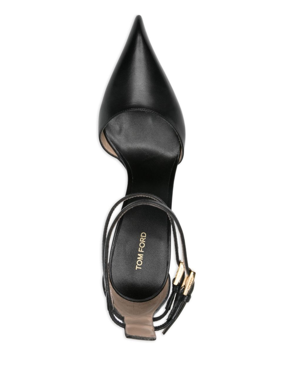 leather heeled pumps - 4