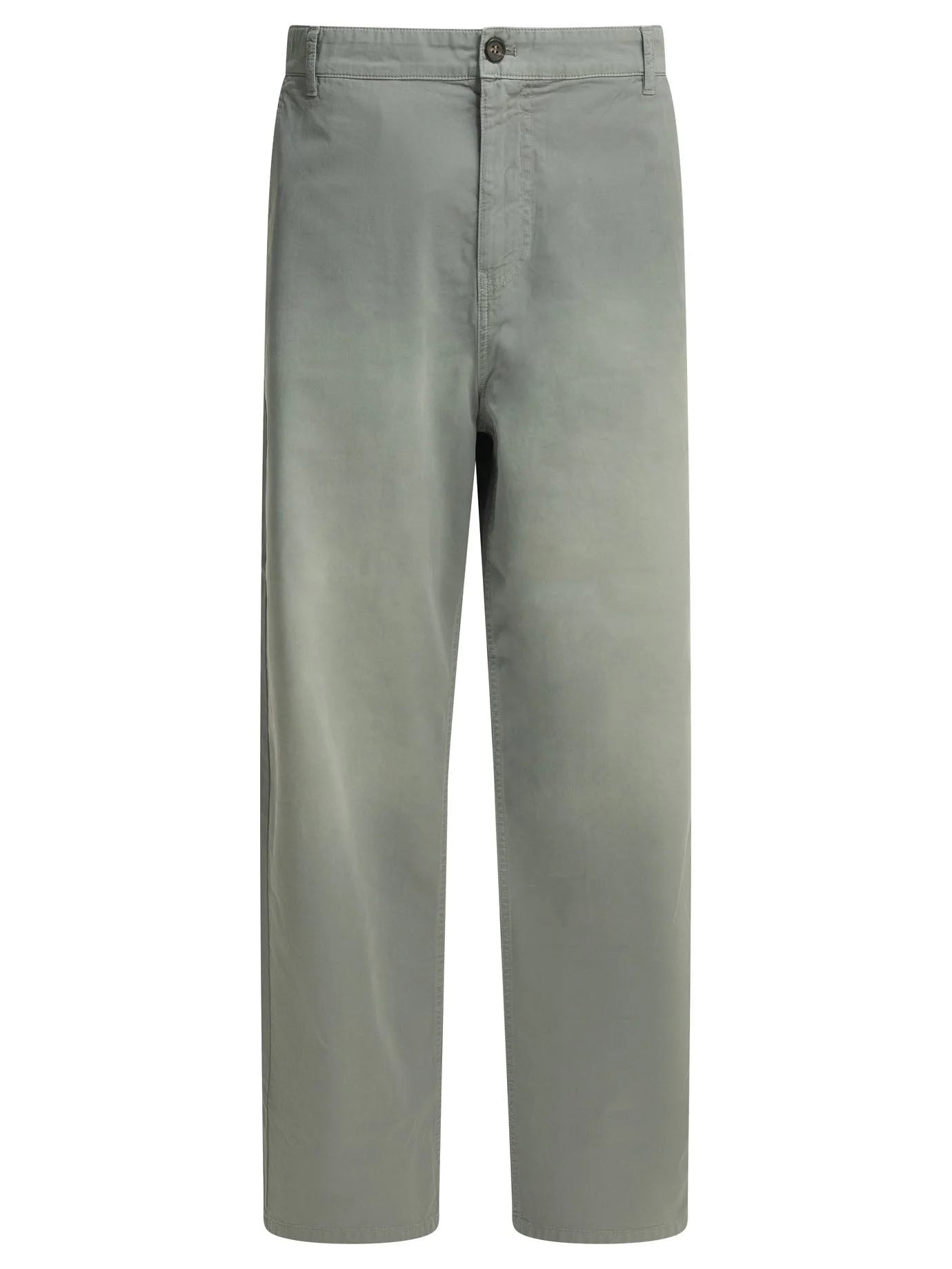 Miu Miu Cotton Twill Pants Grey Women - 1