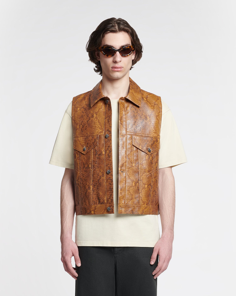 Nanushka Faux Snake-Embossed Leather Vest outlook
