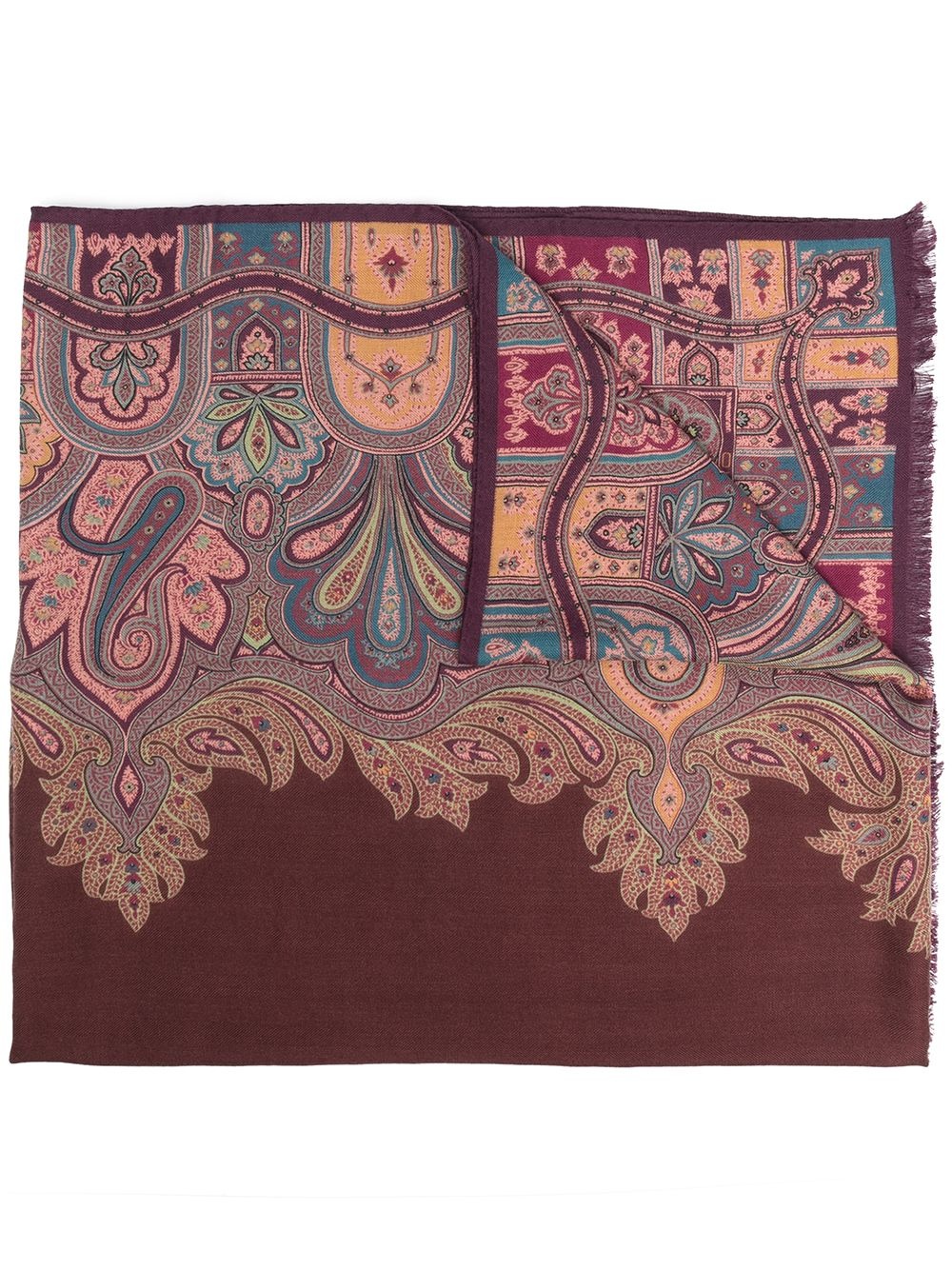 paisley cashmere-silk blend scarf - 1