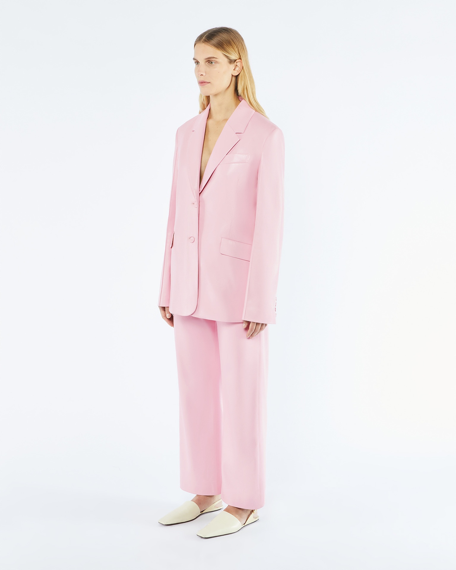 KARO - OKOBOR™ alt-leather blazer - Pink - 3