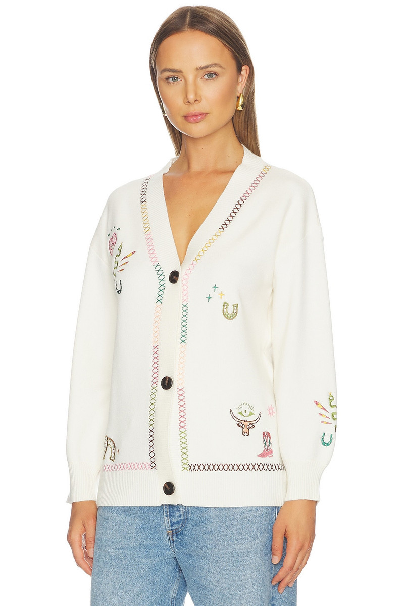 Never Fully Dressed Cream Western Martha Cardigan outlook