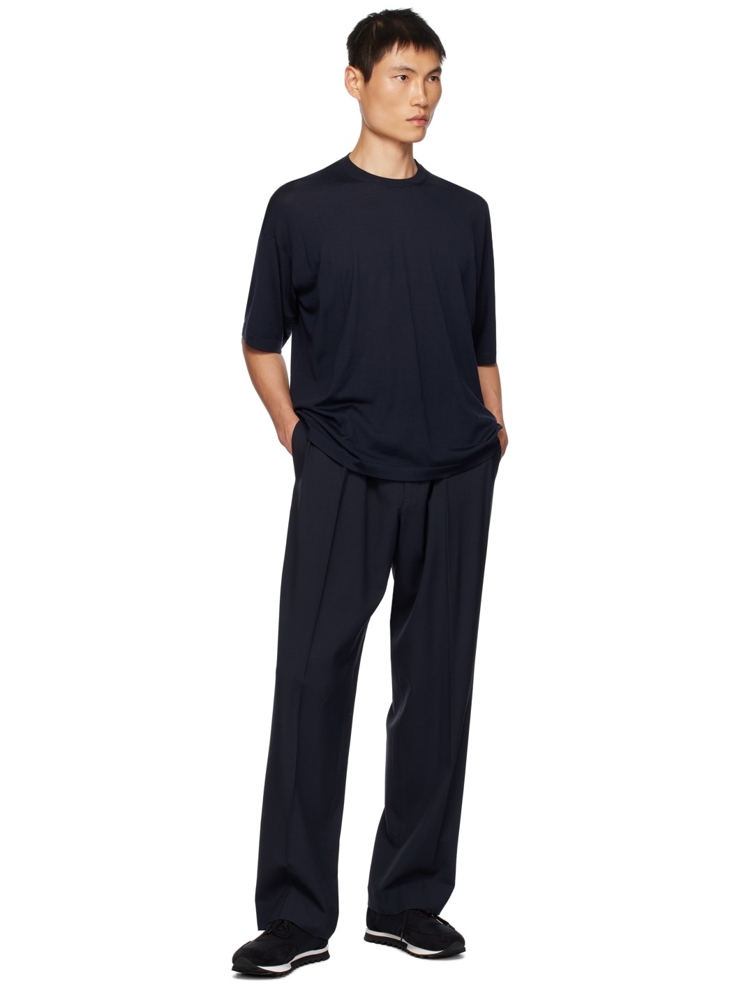 The Row Dlomu T-Shirt in Wool | REVERSIBLE