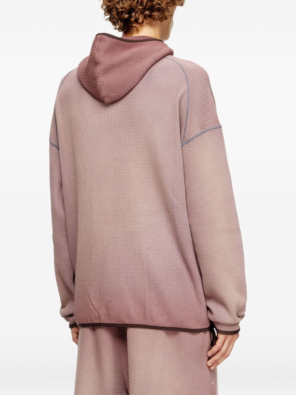 S-Waf-Hood-New waffle-knit hoodie - 4