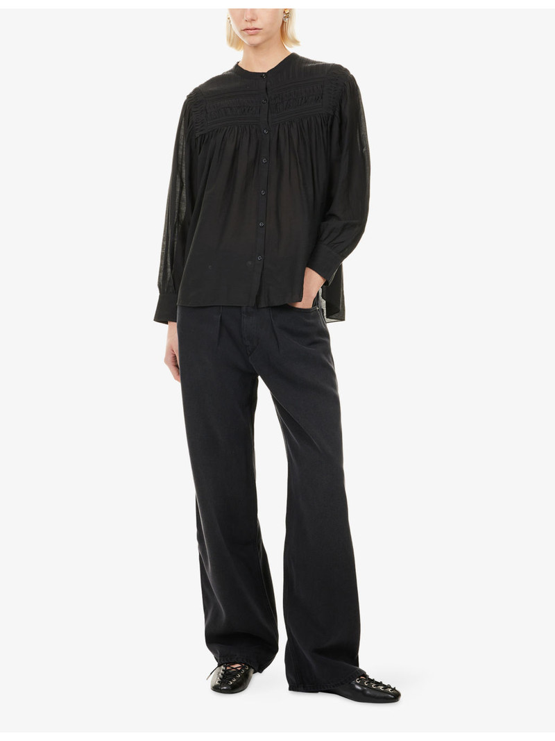 Isabel Marant Étoile Plalia Long-Sleeves Cotton-Blend Shirt outlook