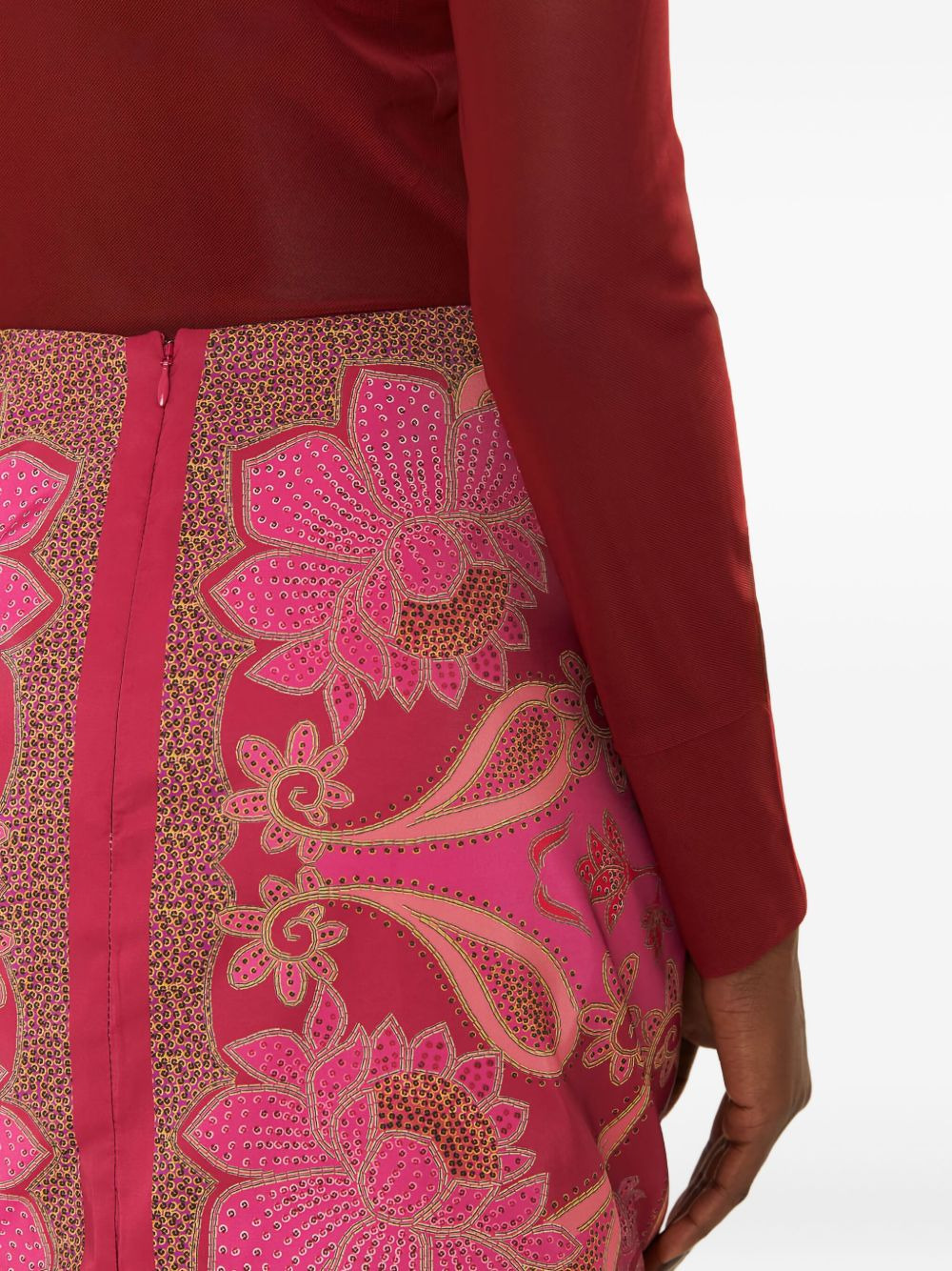 bow-detail floral-print mini skirt - 5
