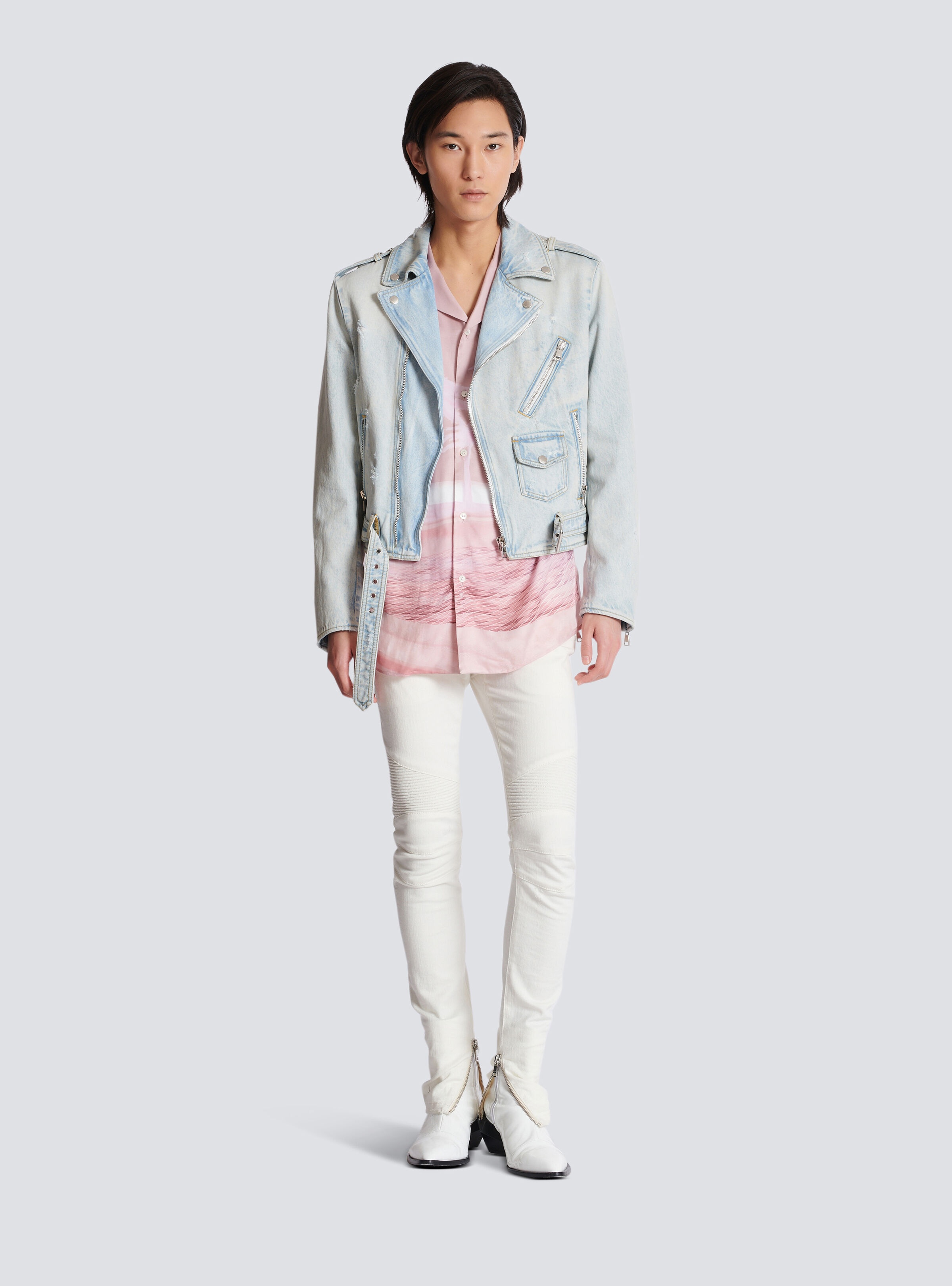 Denim biker jacket - 2