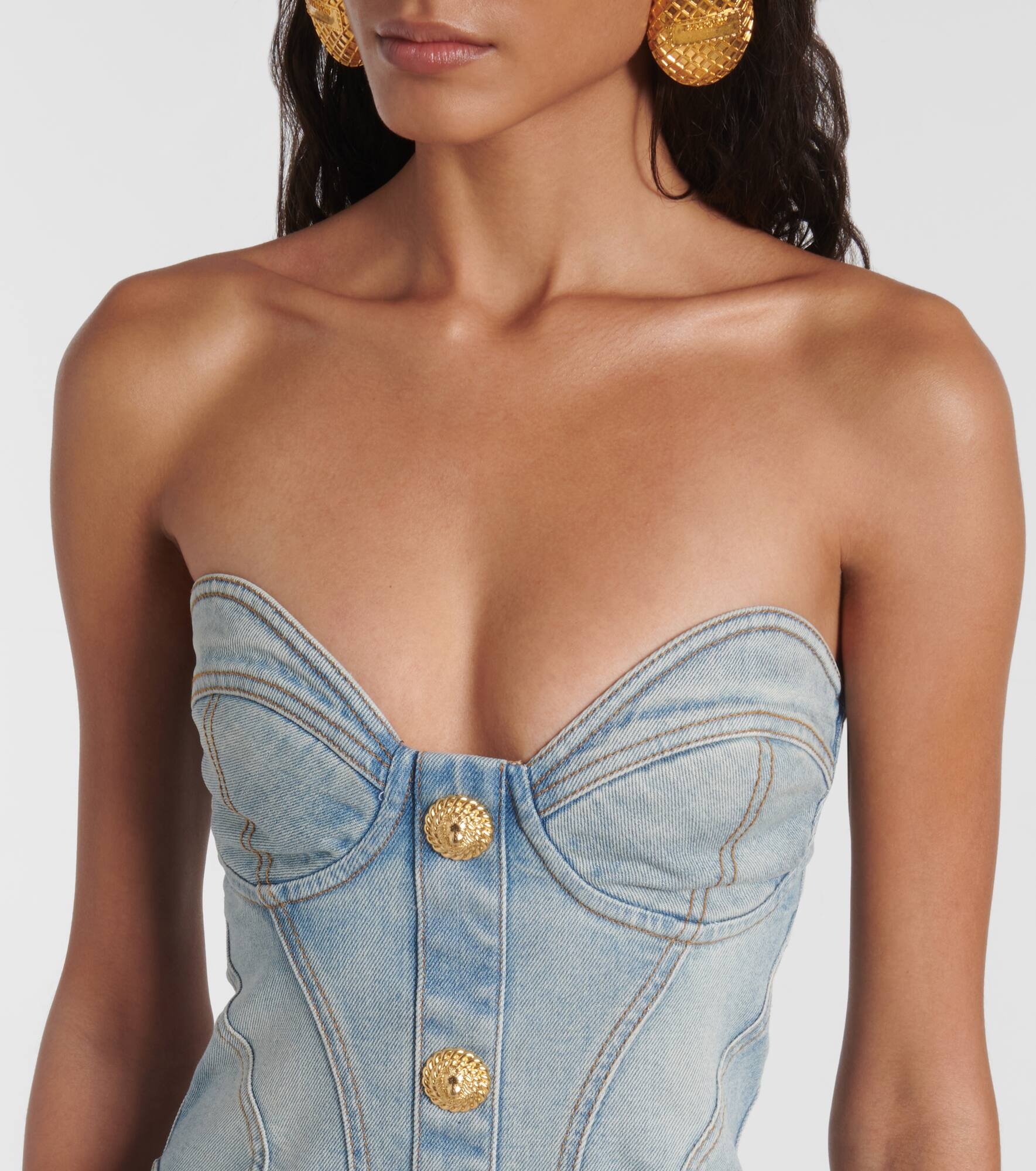 Denim bustier dress - 4