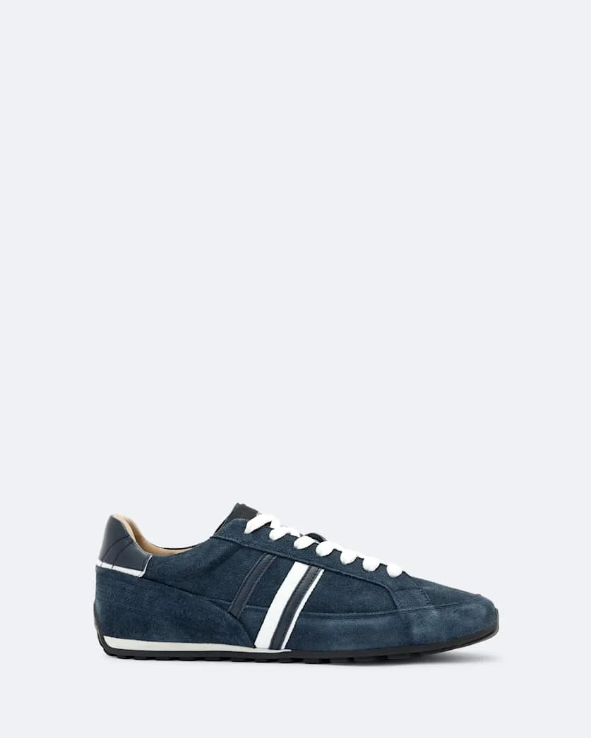 LIAM LEATHER AND SUEDE LOW-TOP SNEAKERS - 1