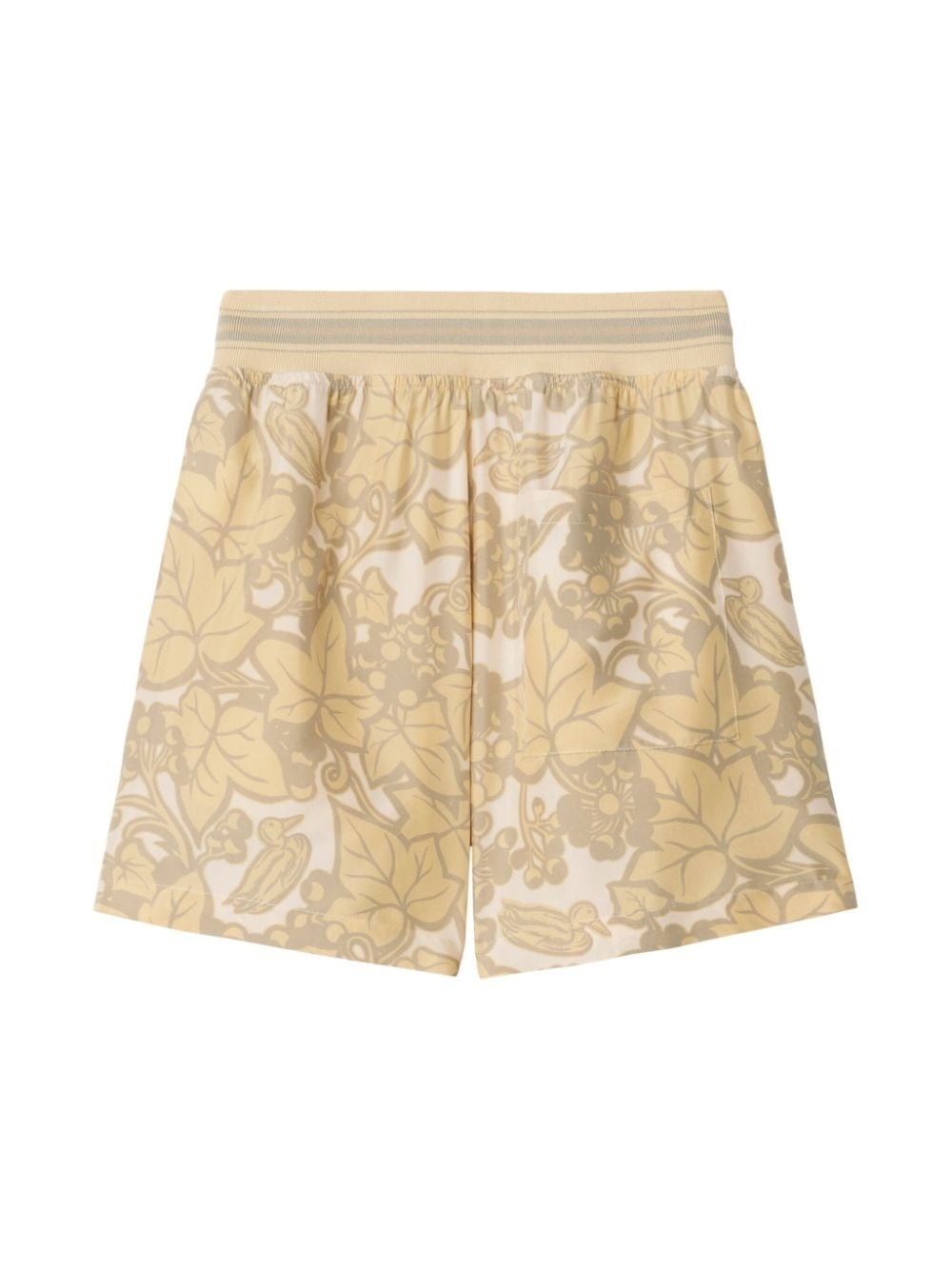 botanical-print silk shorts - 6
