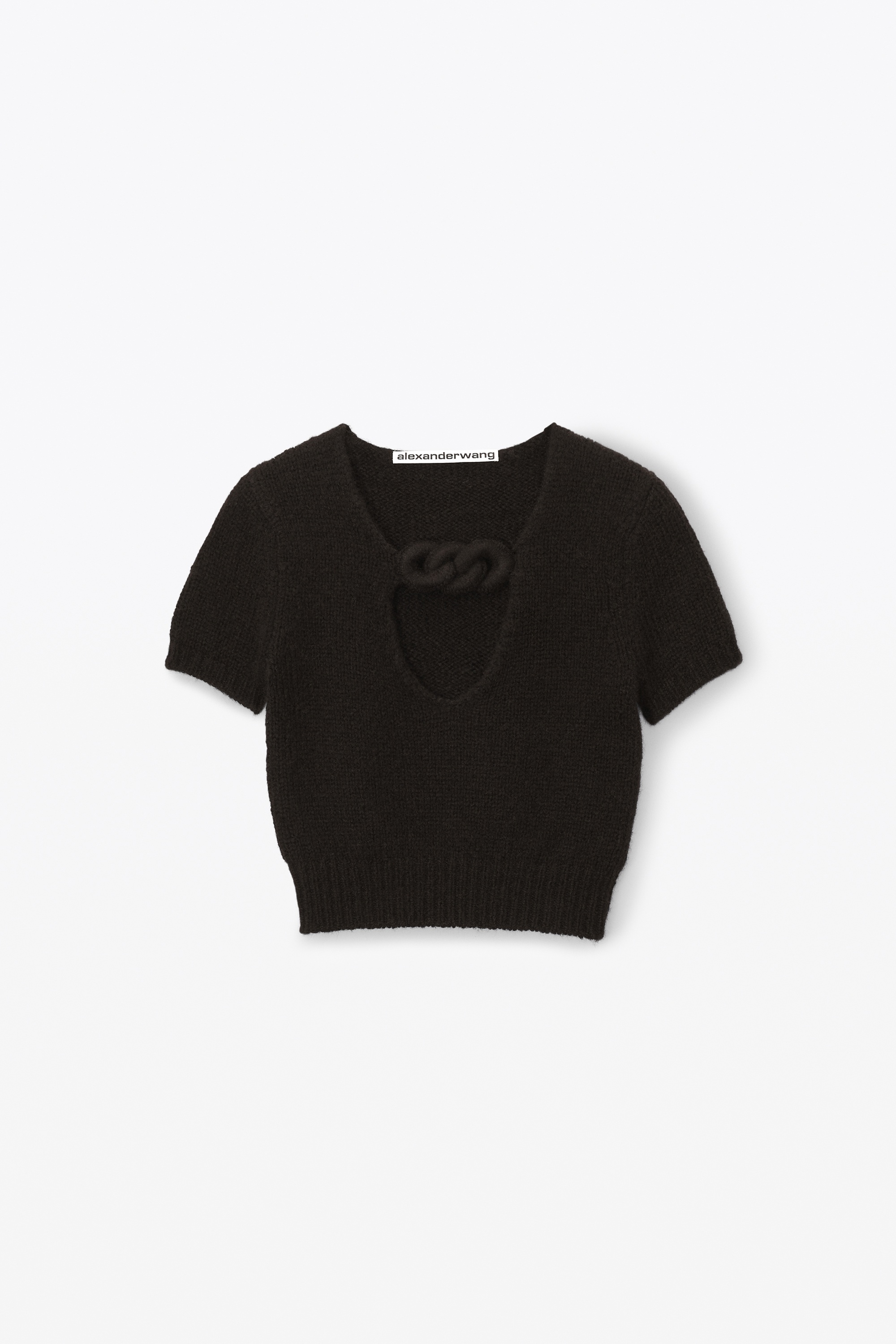 Short-sleeve tee in stretch knit - 1