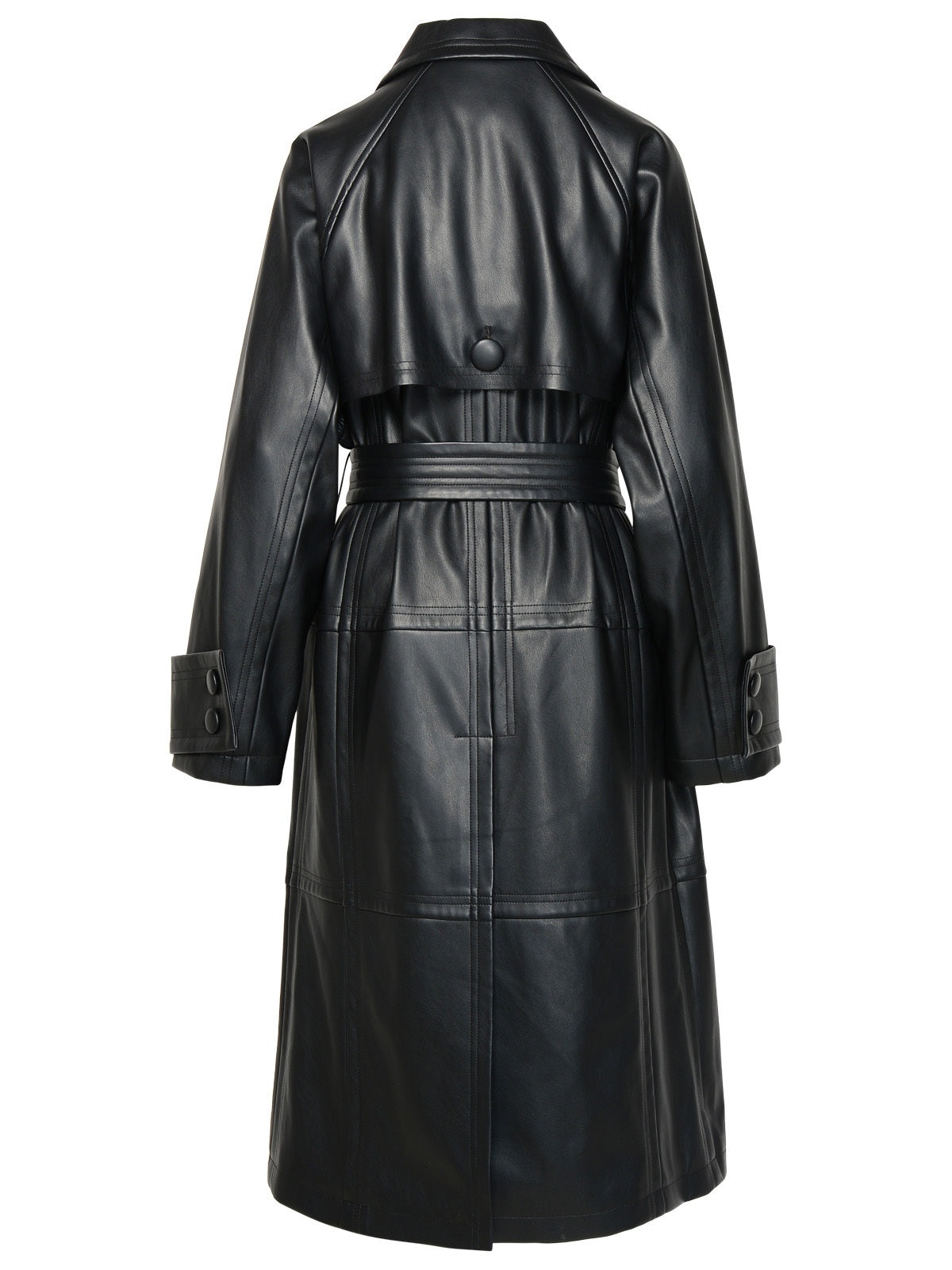 Stand Studio Woman 'Betty' Black Polyurethane Blend Trench Coat - 3