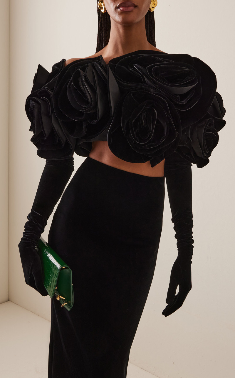 CAROLINA HERRERA Flower-Detailed Top black outlook