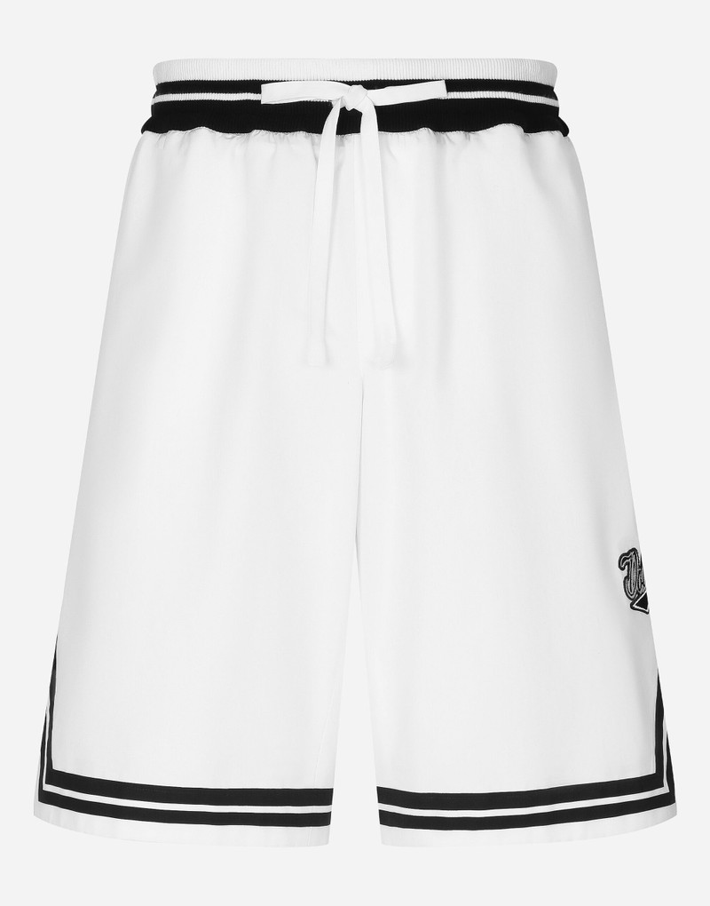 Cotton shorts with embroidered logo 1