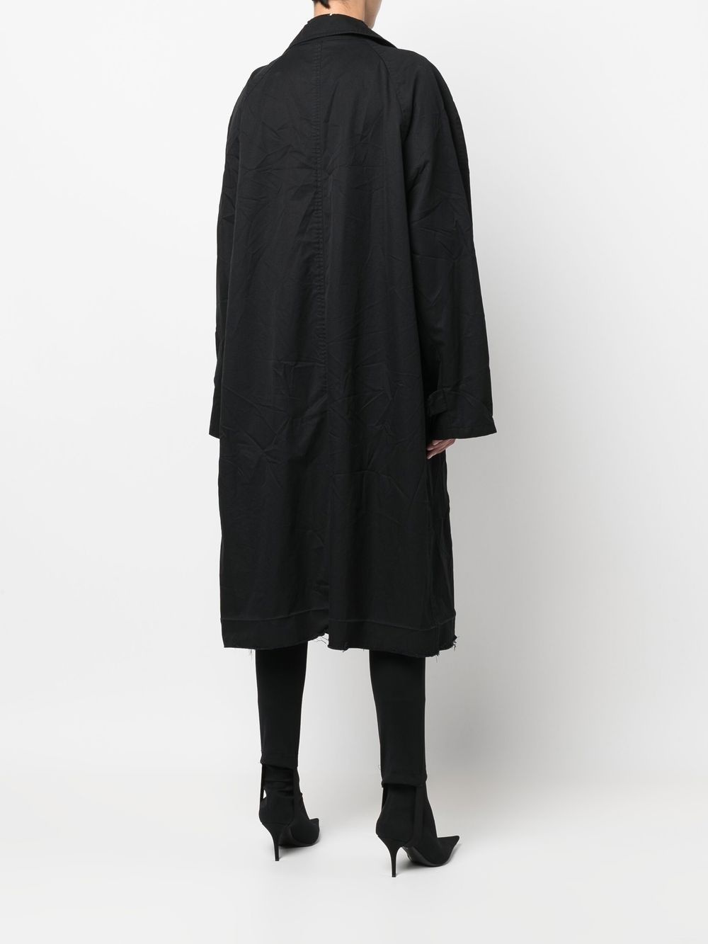 raw-edge trench coat - 4