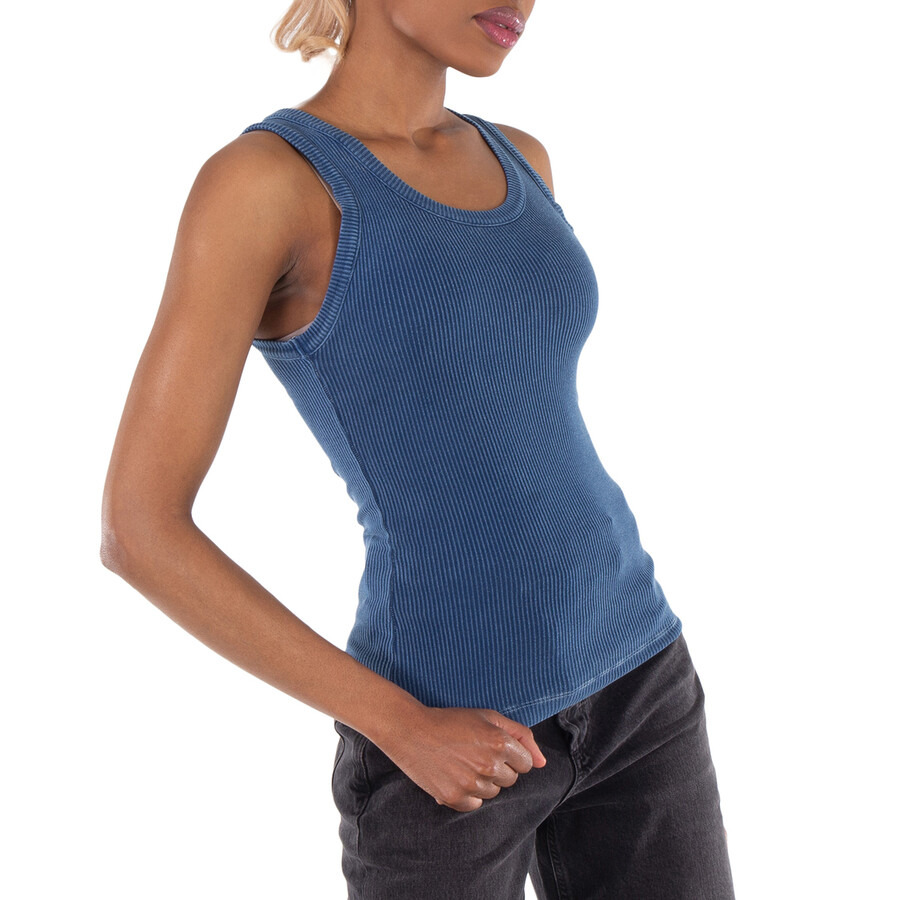 Agolde Ladies Indigo Poppy Ribbed Jersey Tank - 2