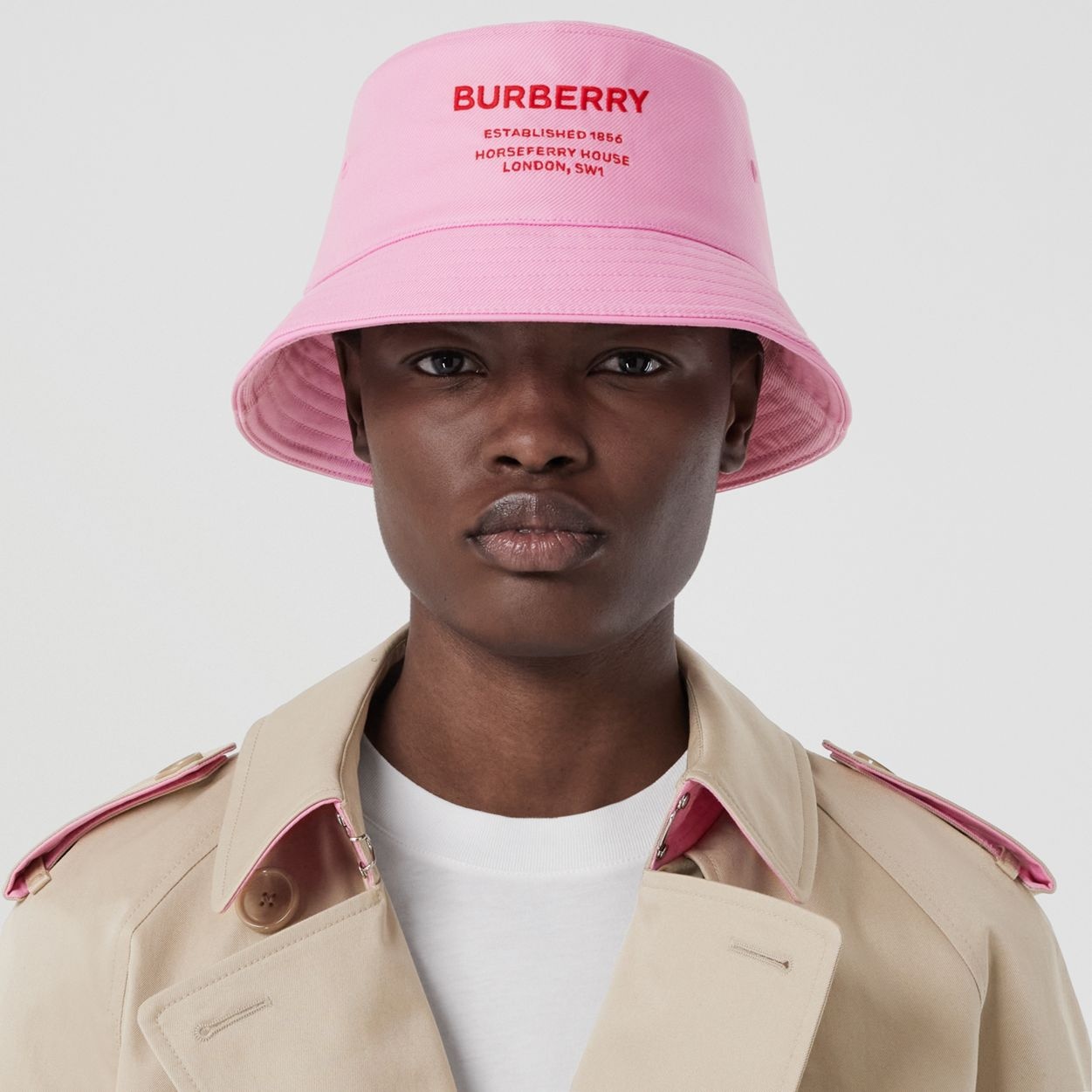 Horseferry Motif Cotton Bucket Hat - 2