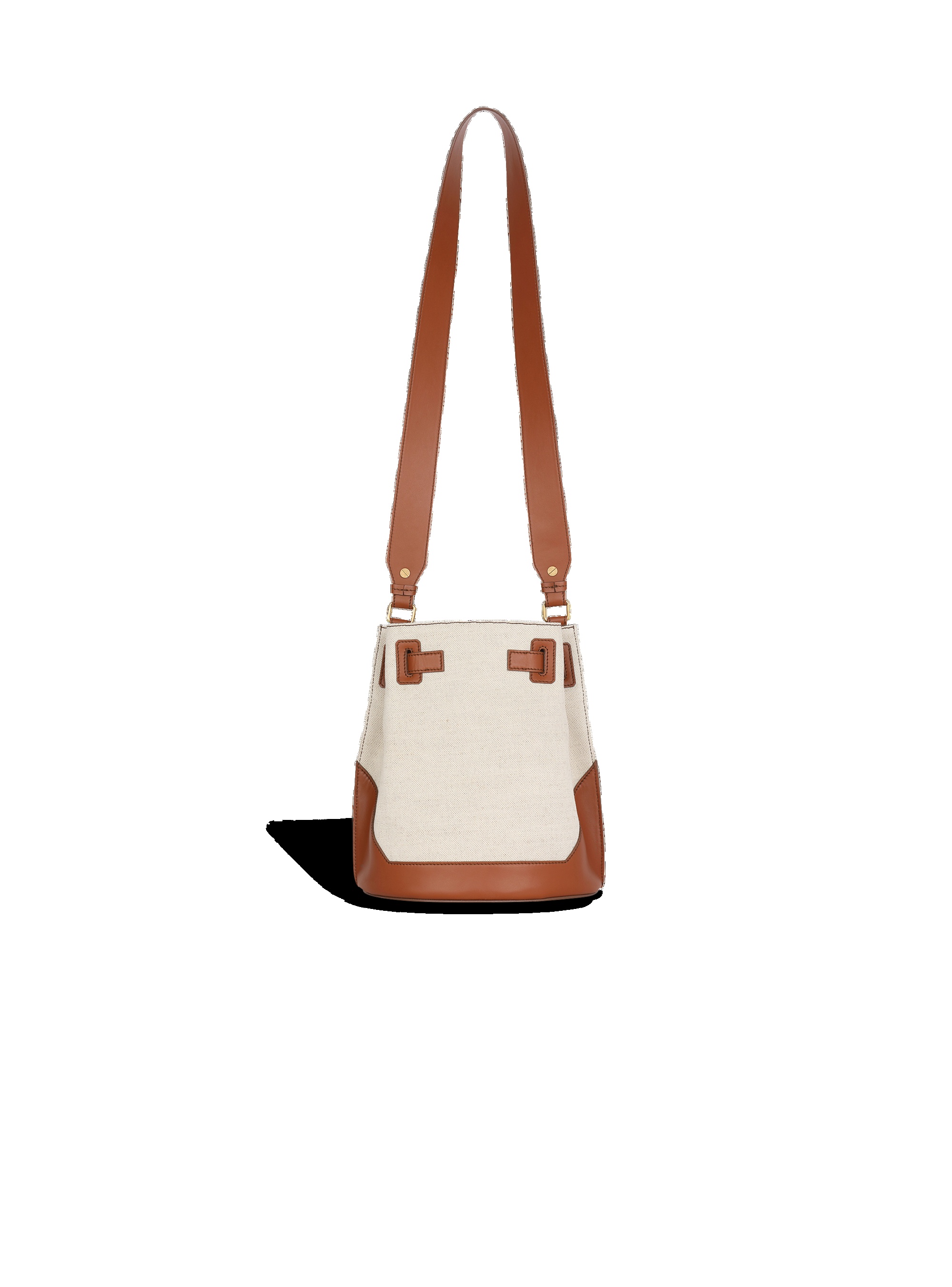 Canvas B-Army bucket bag with leather panels - 4