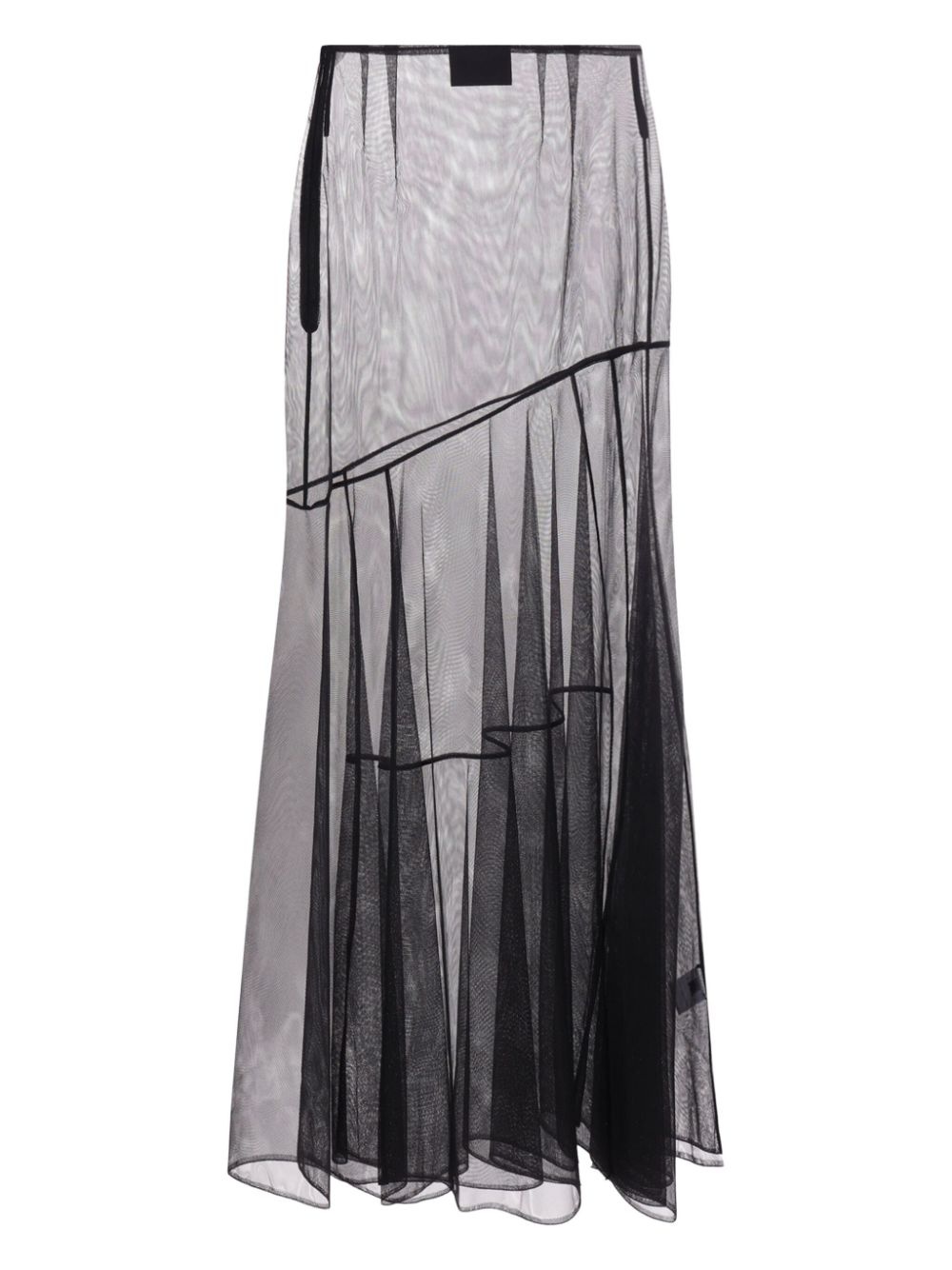 sheer tulle midi skirt - 2