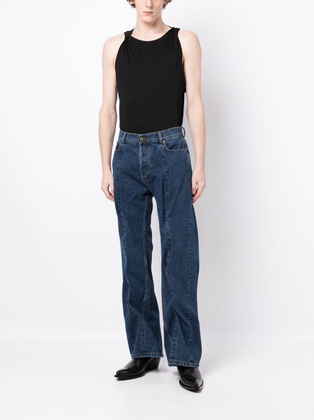 Wire wide-leg cotton jeans - 2