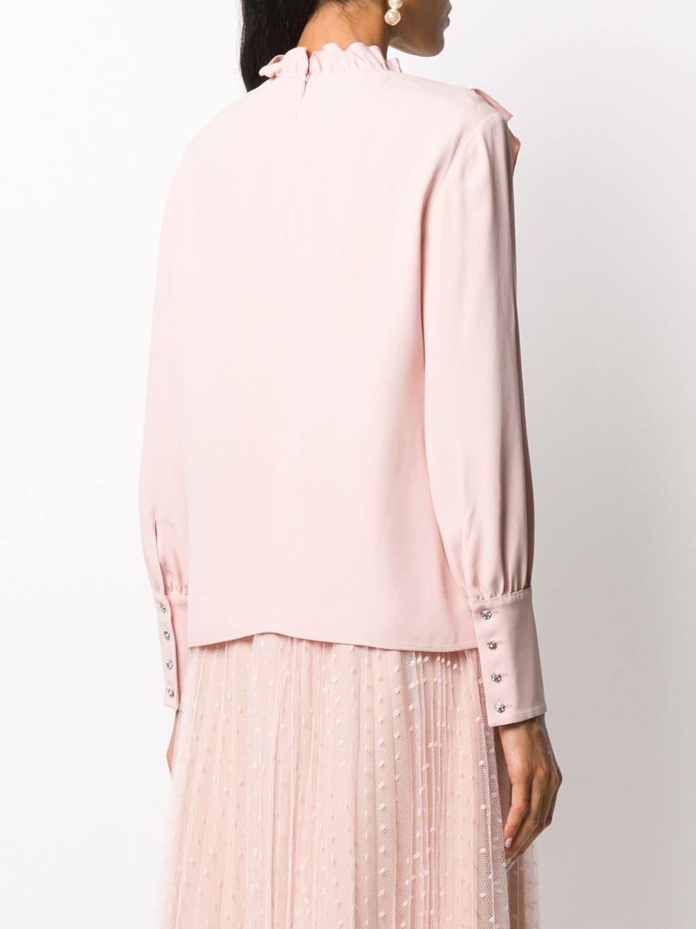 ruffled long-sleeved top - 4