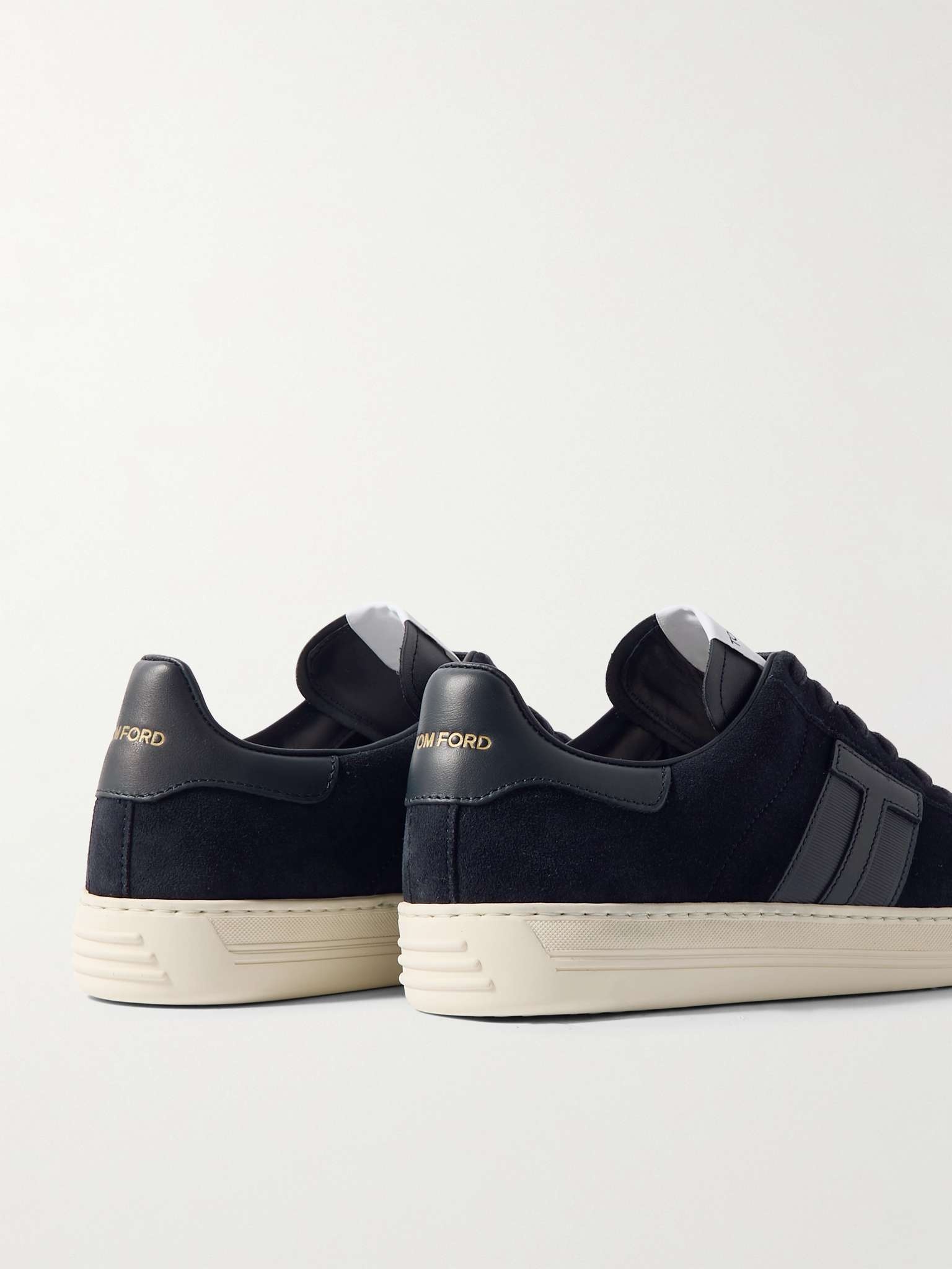 Logo-Appliquéd Leather-Trimmed Suede Sneakers - 5