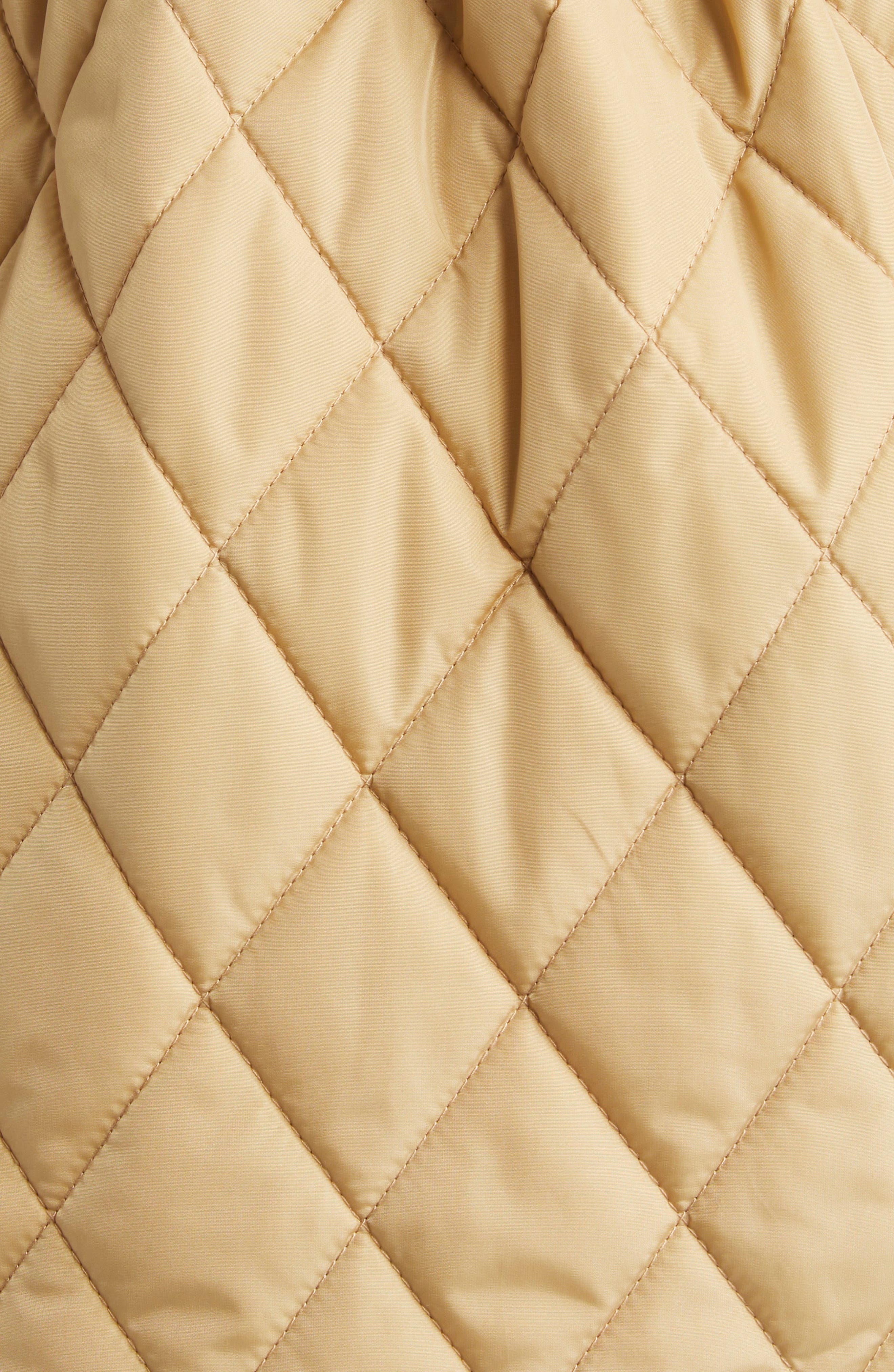 burberry Water Repellent Quilted Nylon Parka in Flax at Nordstrom - 6