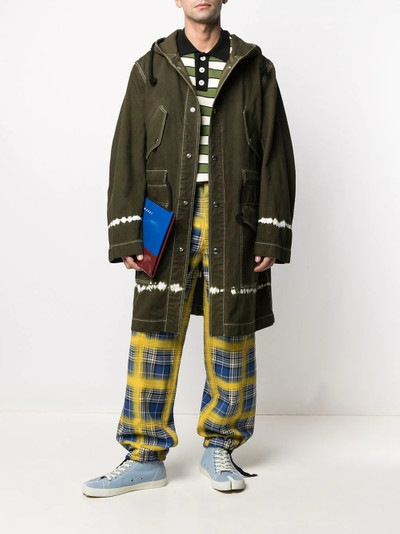 Marni tie-dye hooded coat outlook