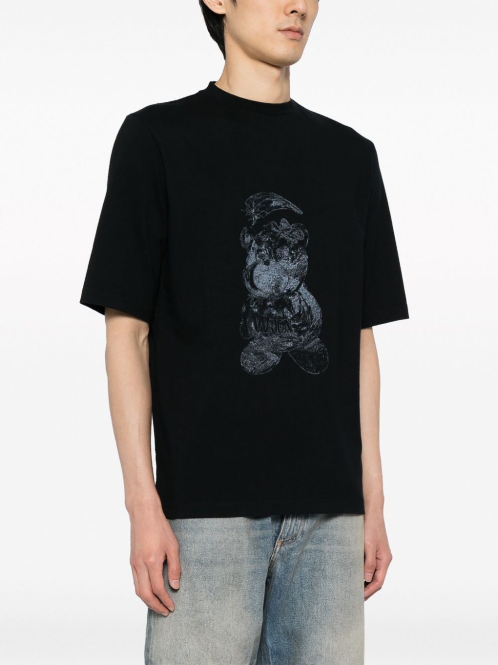 cartoon-print cotton T-shirt - 4
