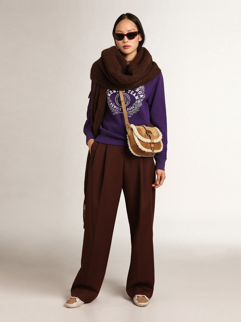 Women's Rodeo Bag in suede with shearling details 6