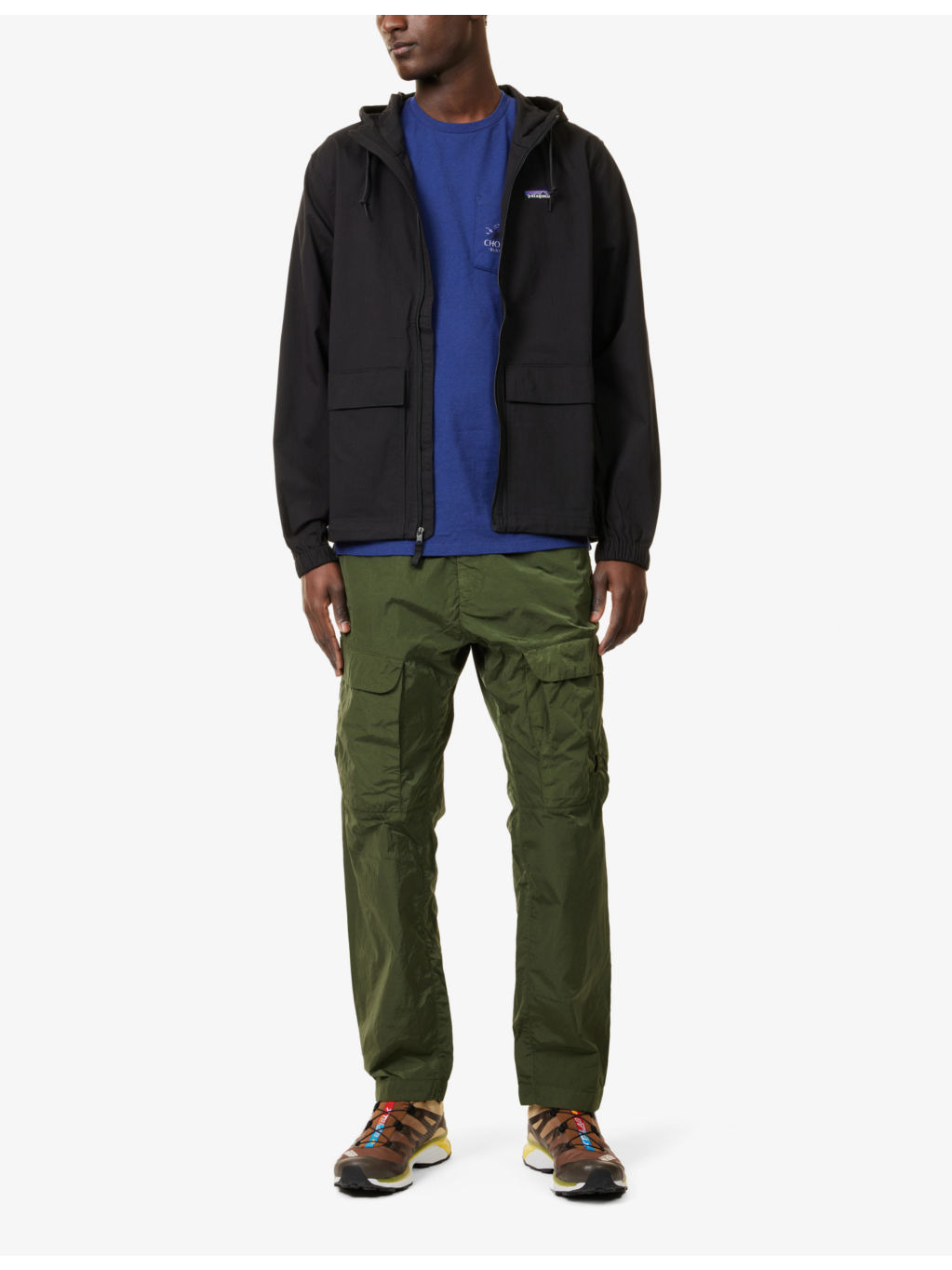 Brand-Patch Hood Regular-Fit Cotton-Blend Jacket - 2