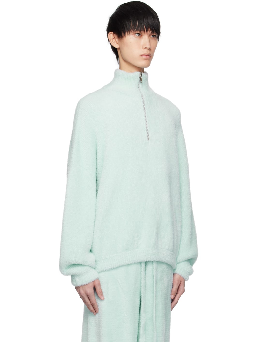 Blue Half-Zip Sweater - 2