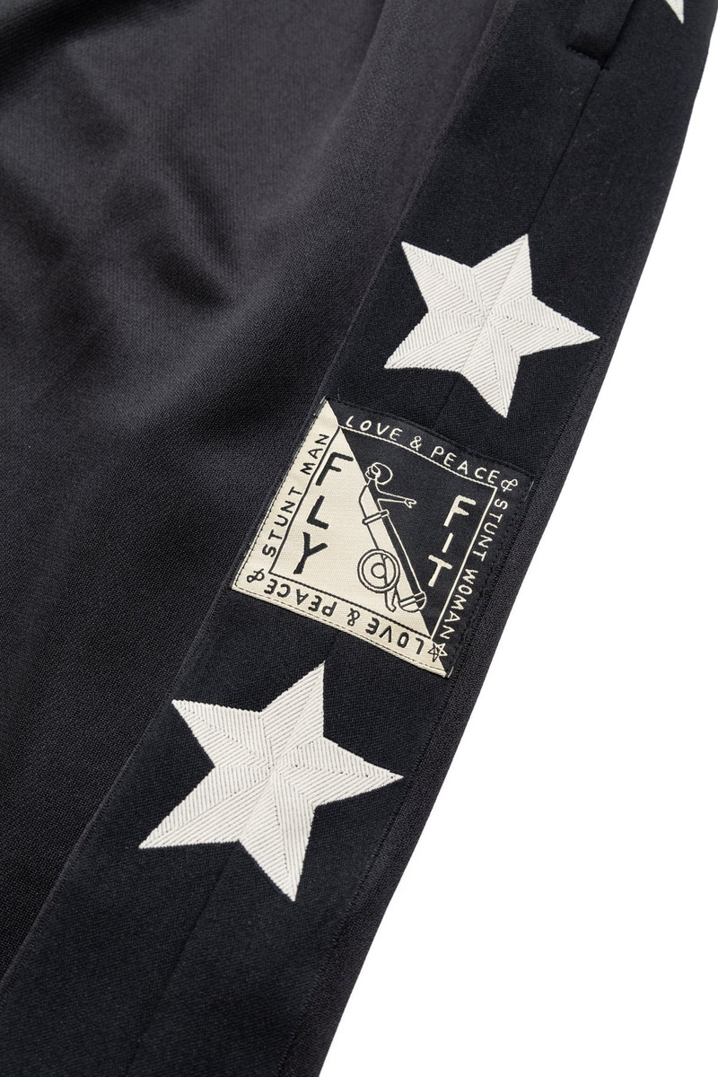 Smooth Jersey STUNT MAN & WOMAN Baggy Track Pants - Black 7
