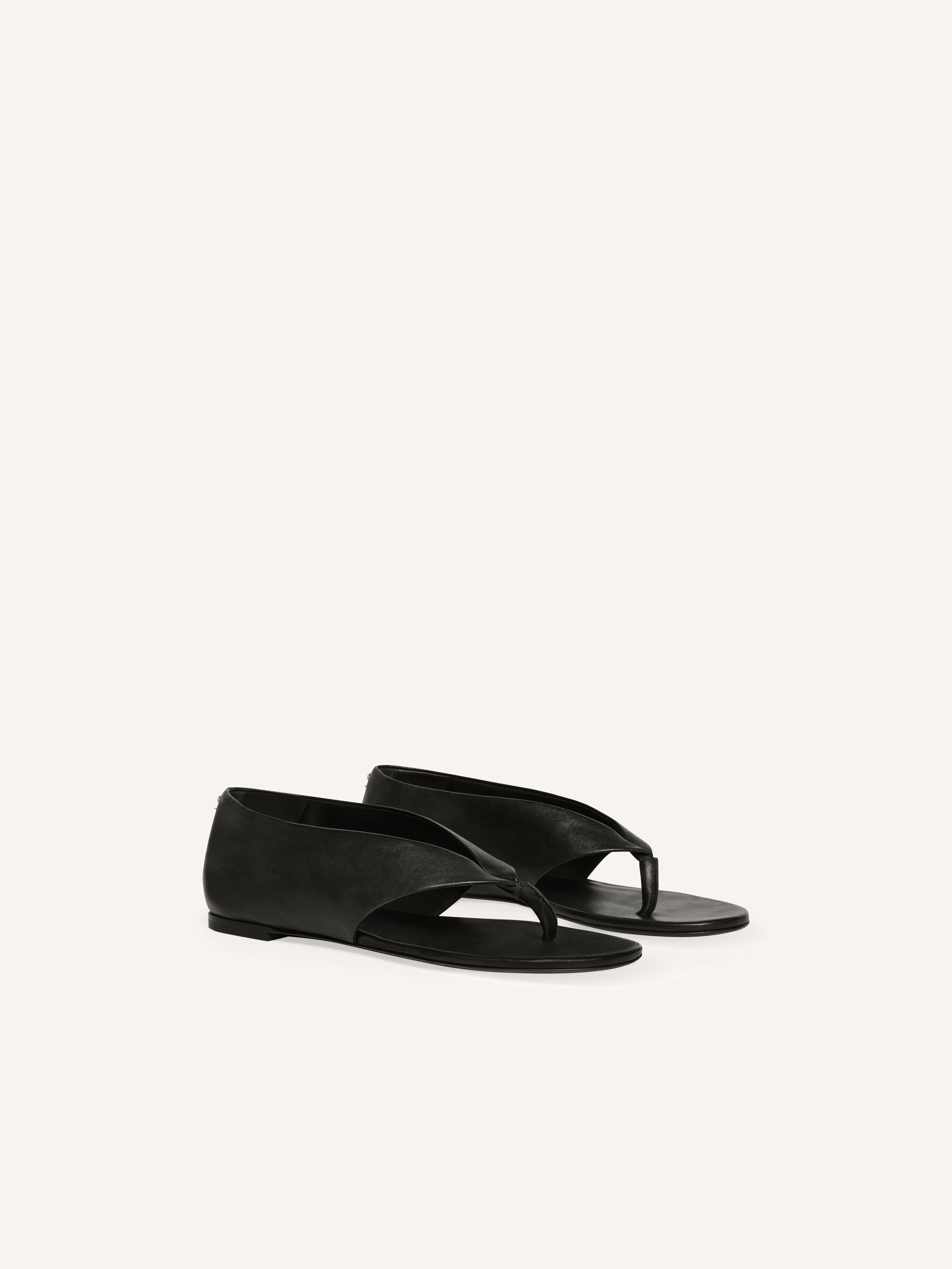 OPENED LEATHER BALLERINAS - 2