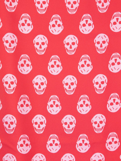 Alexander McQueen Biker Skull printed silk scarf outlook