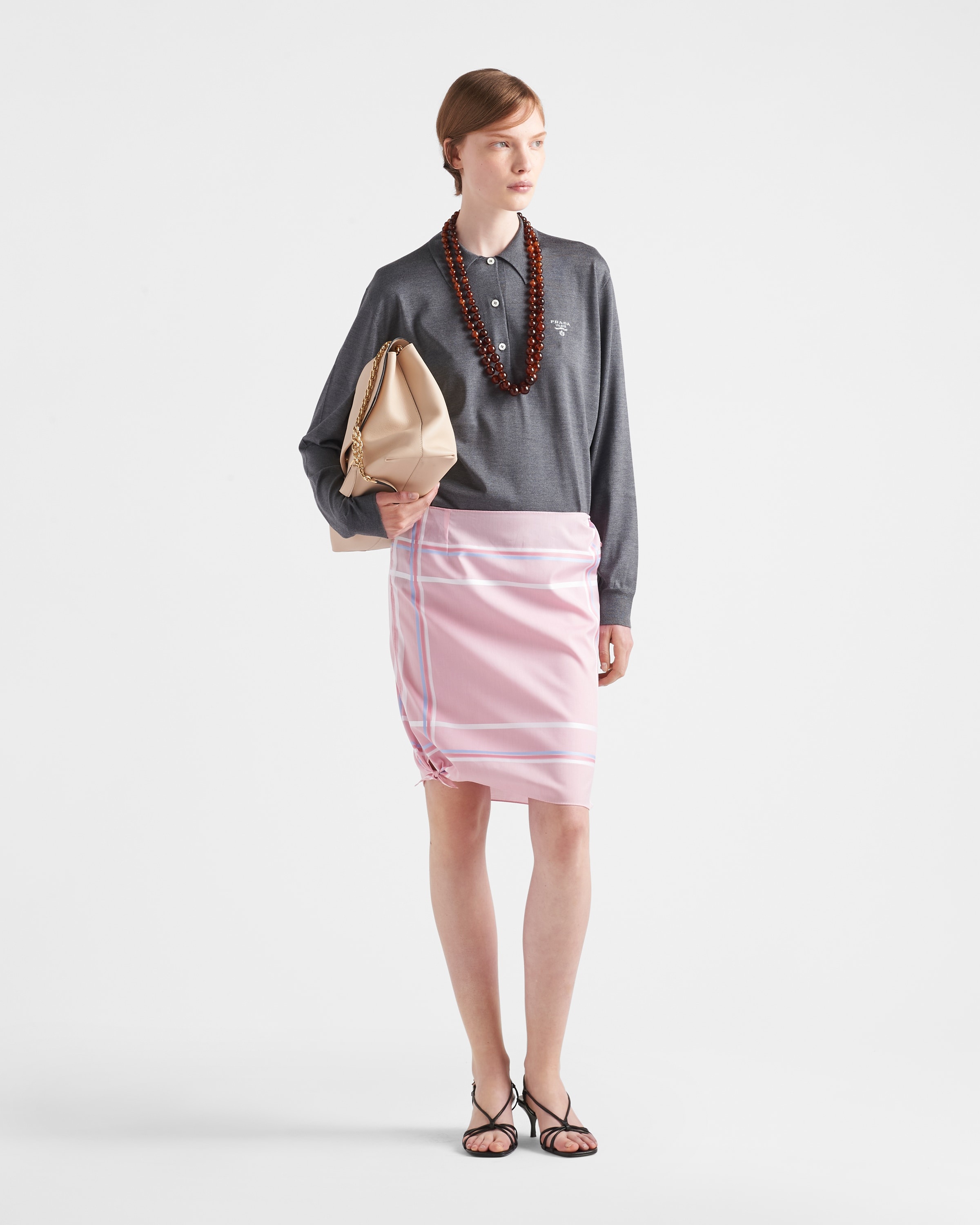 Long-sleeved silk polo shirt - 2