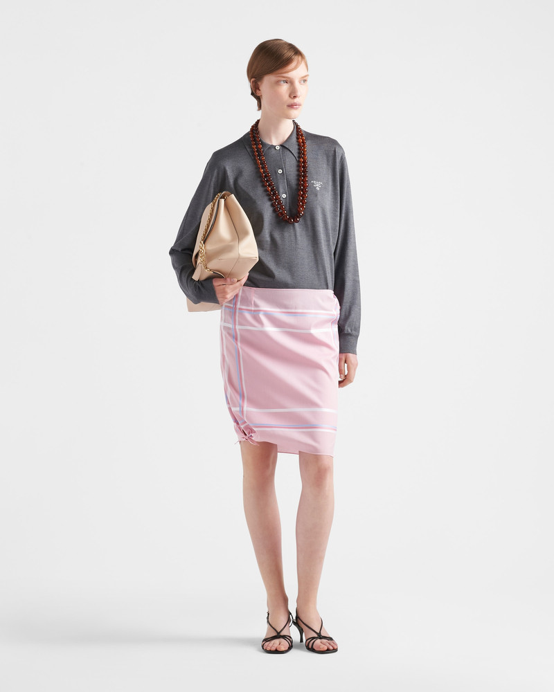 Prada Long-sleeved silk polo shirt outlook