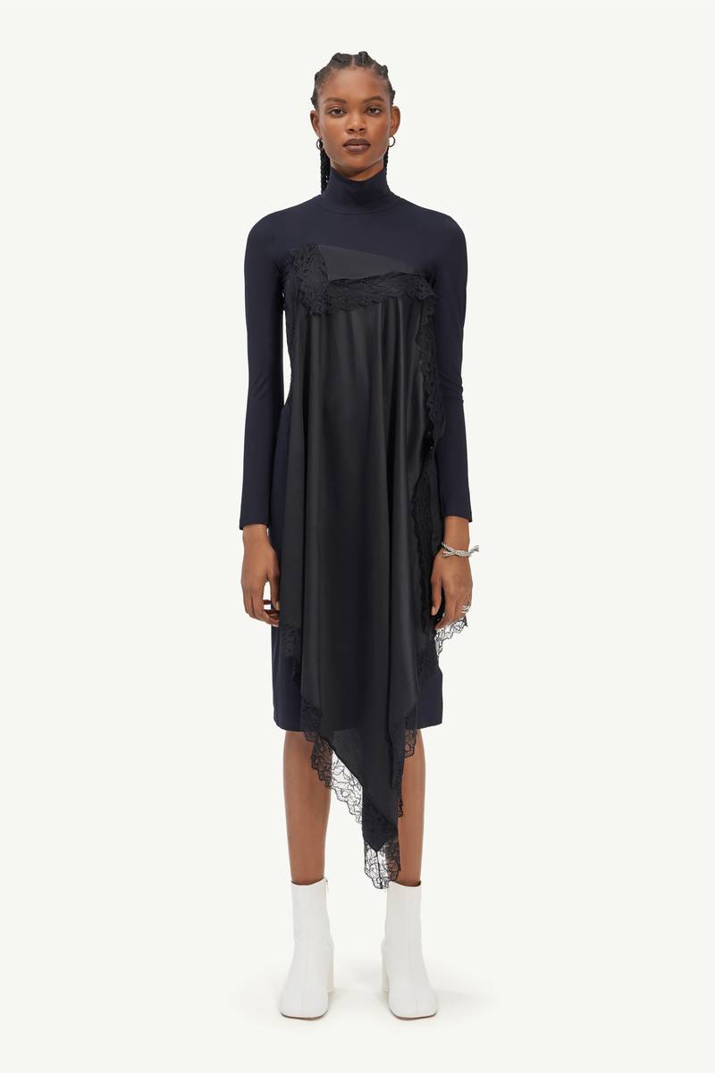 Long spliced dress 2