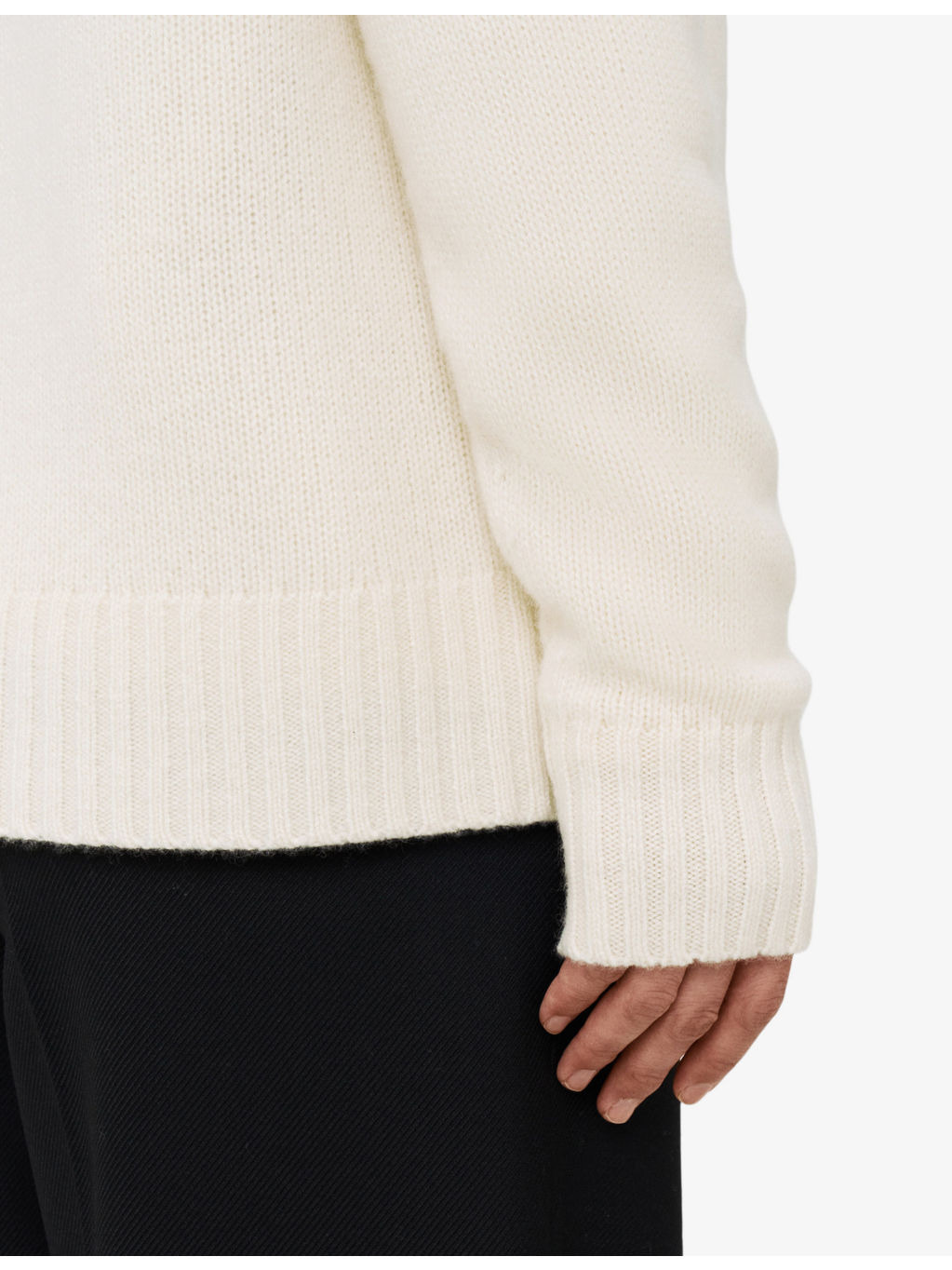 V-neck wide-rib cashmere jumper - 5
