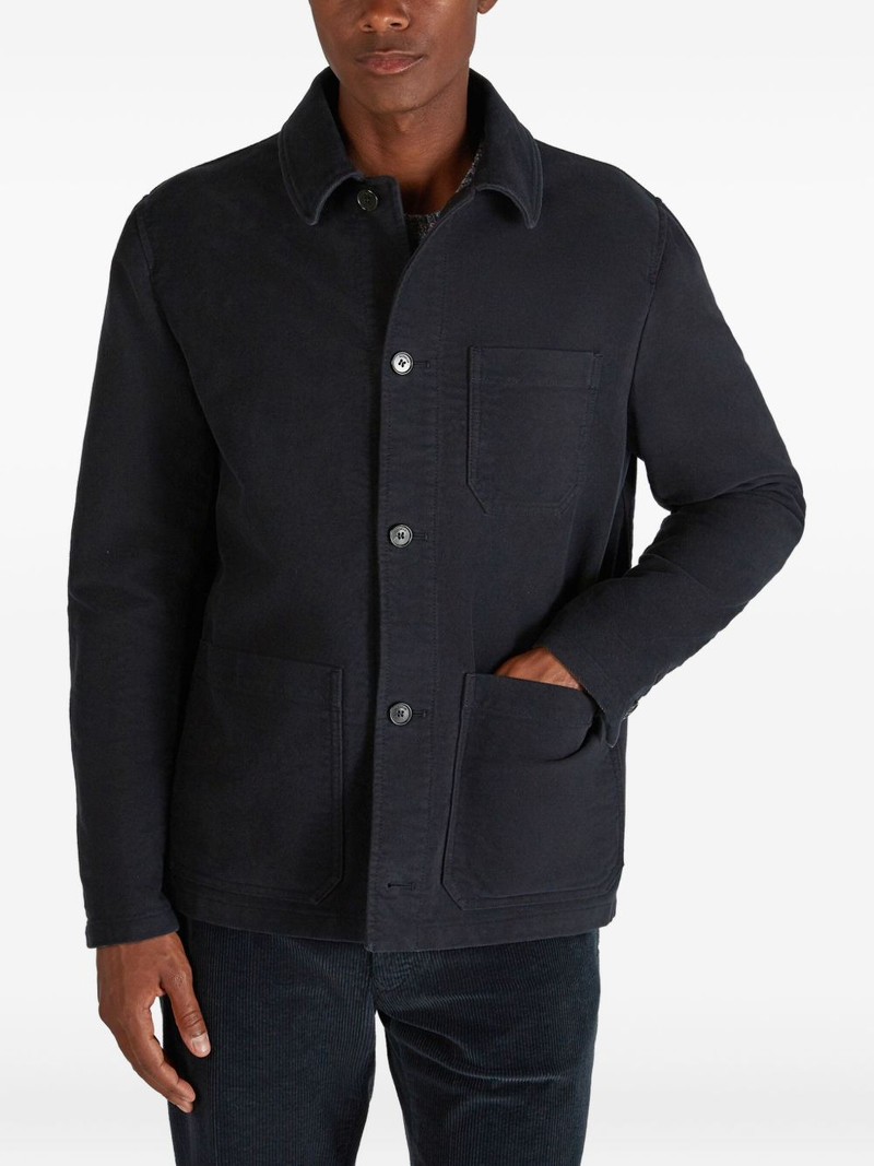 patch-pocket cotton shirt jacket 3