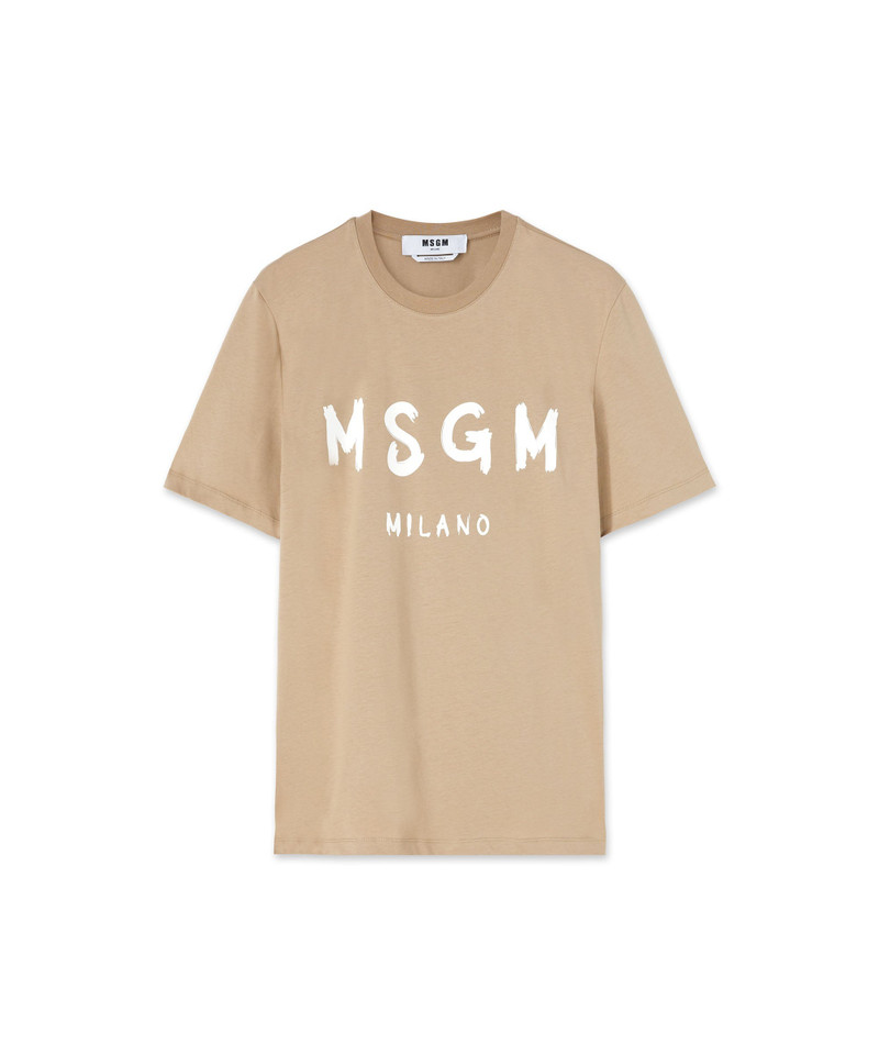 T-Shirt with brushstroke logo 1