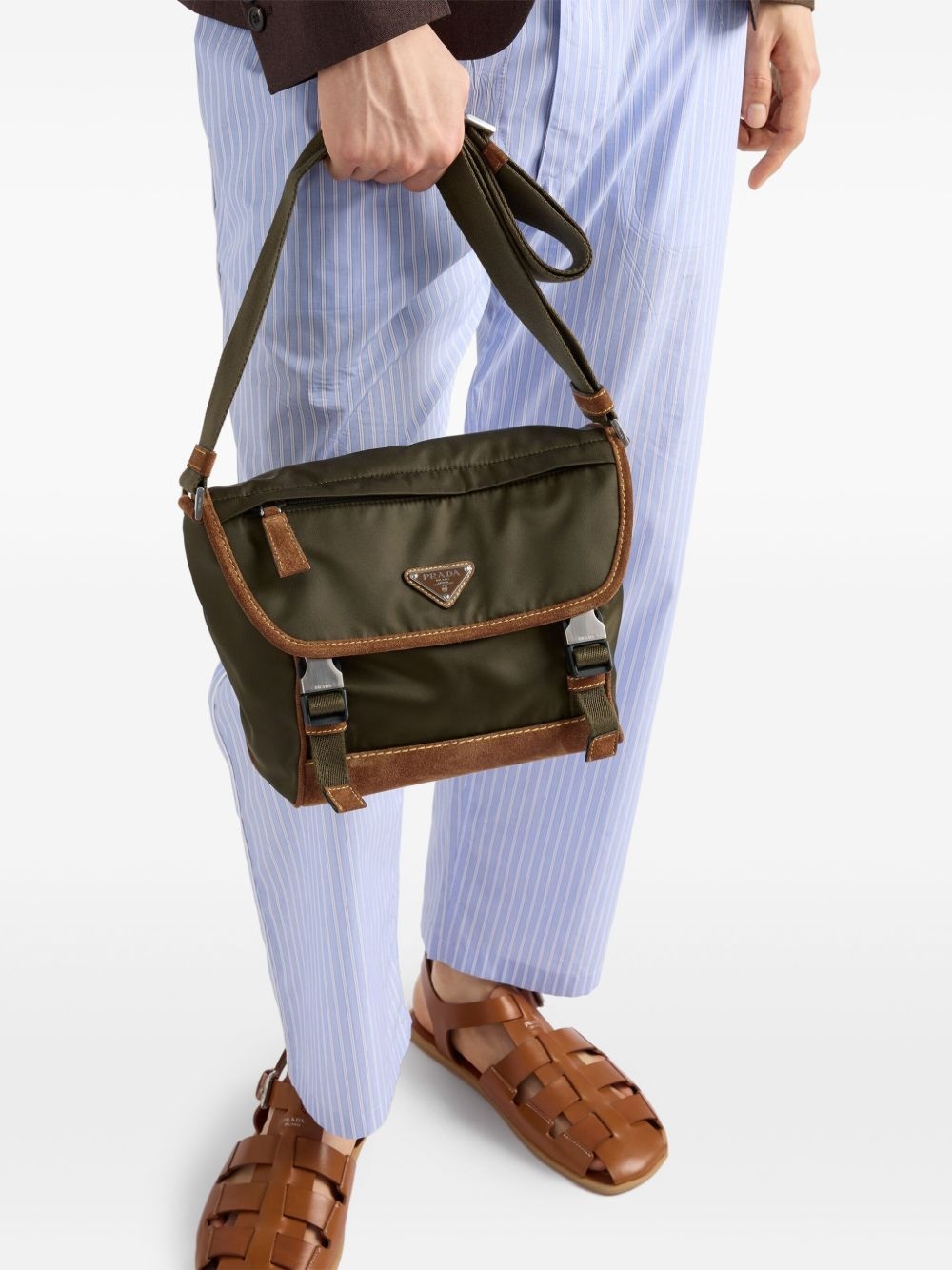 medium triangle-logo shoulder bag - 2
