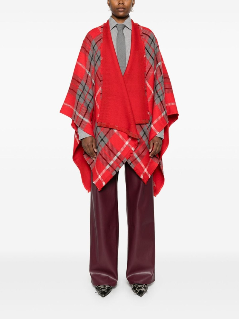 Vivienne Westwood tartan poncho outlook