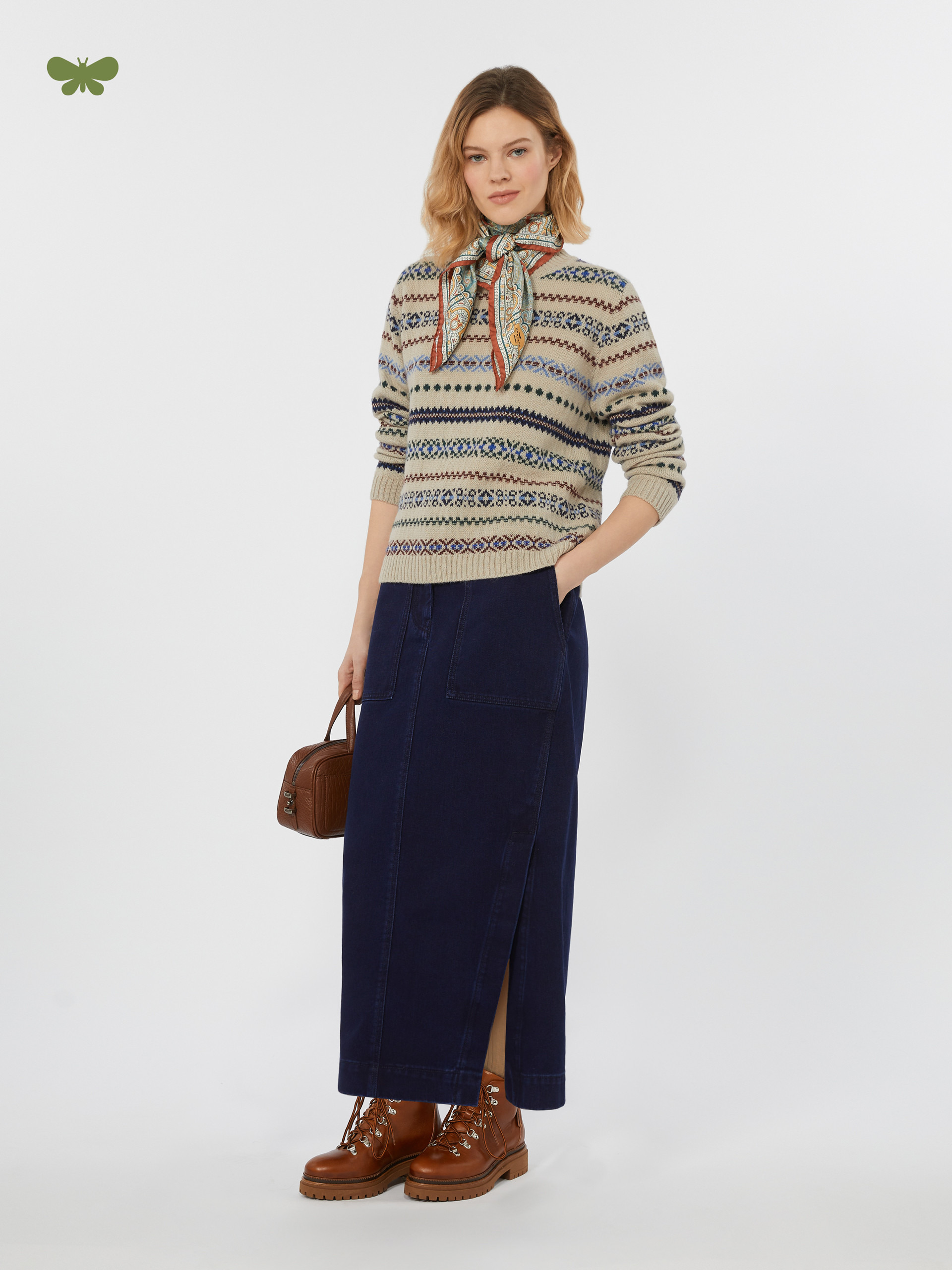 VALIKA Long denim skirt - 2