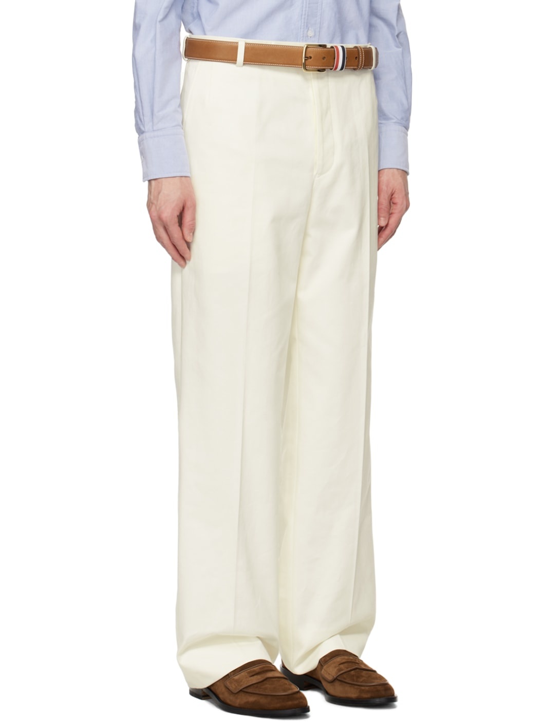 White Low-Rise Trousers - 2