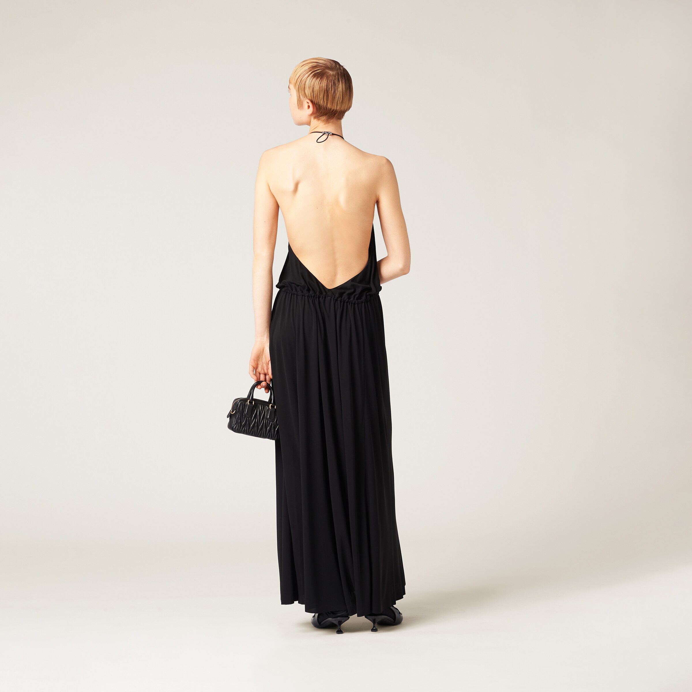 Organzine halter midi-dress - 3