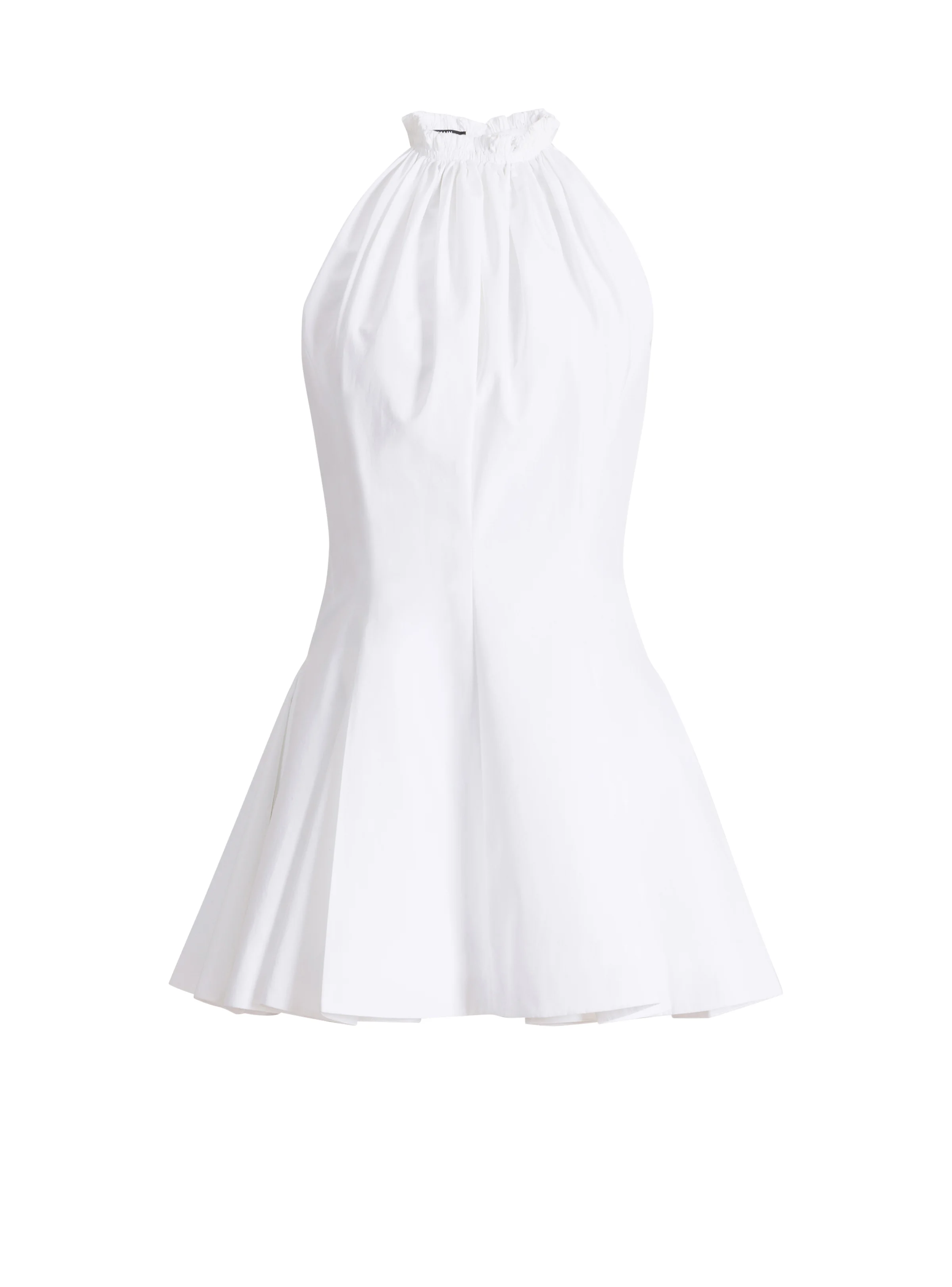 Flared cotton poplin dress - 1