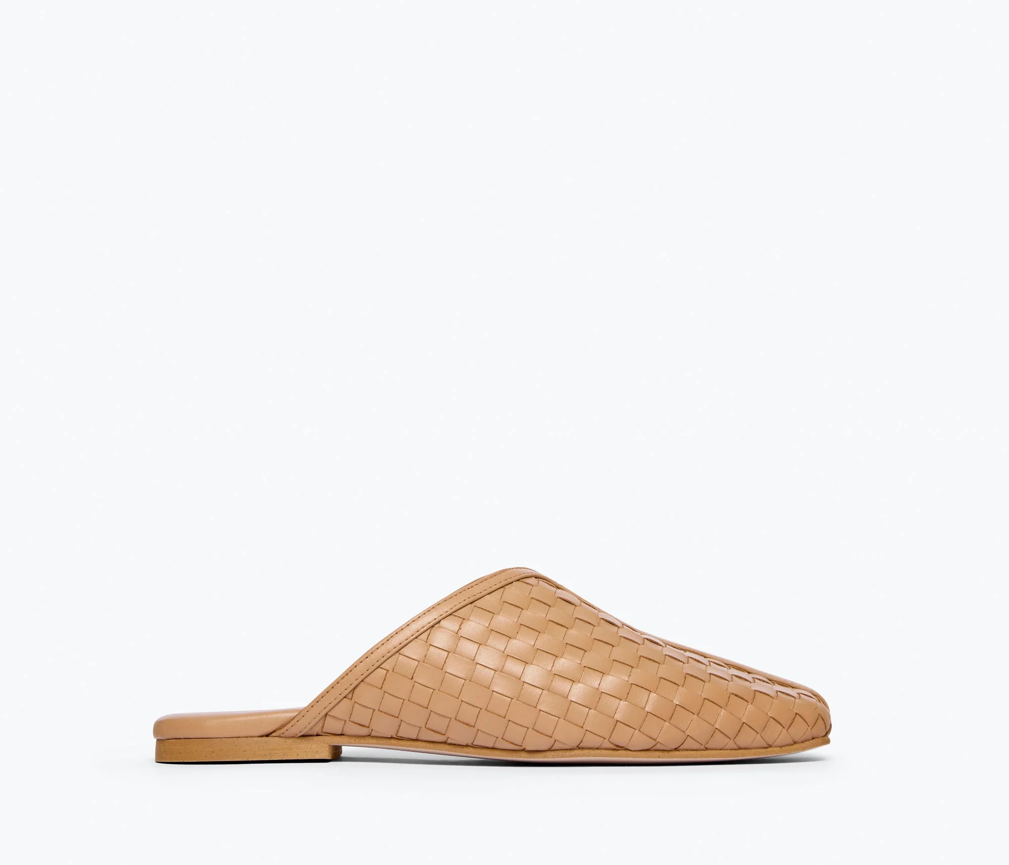 SAANVI WOVEN LEATHER SLIDE - 1